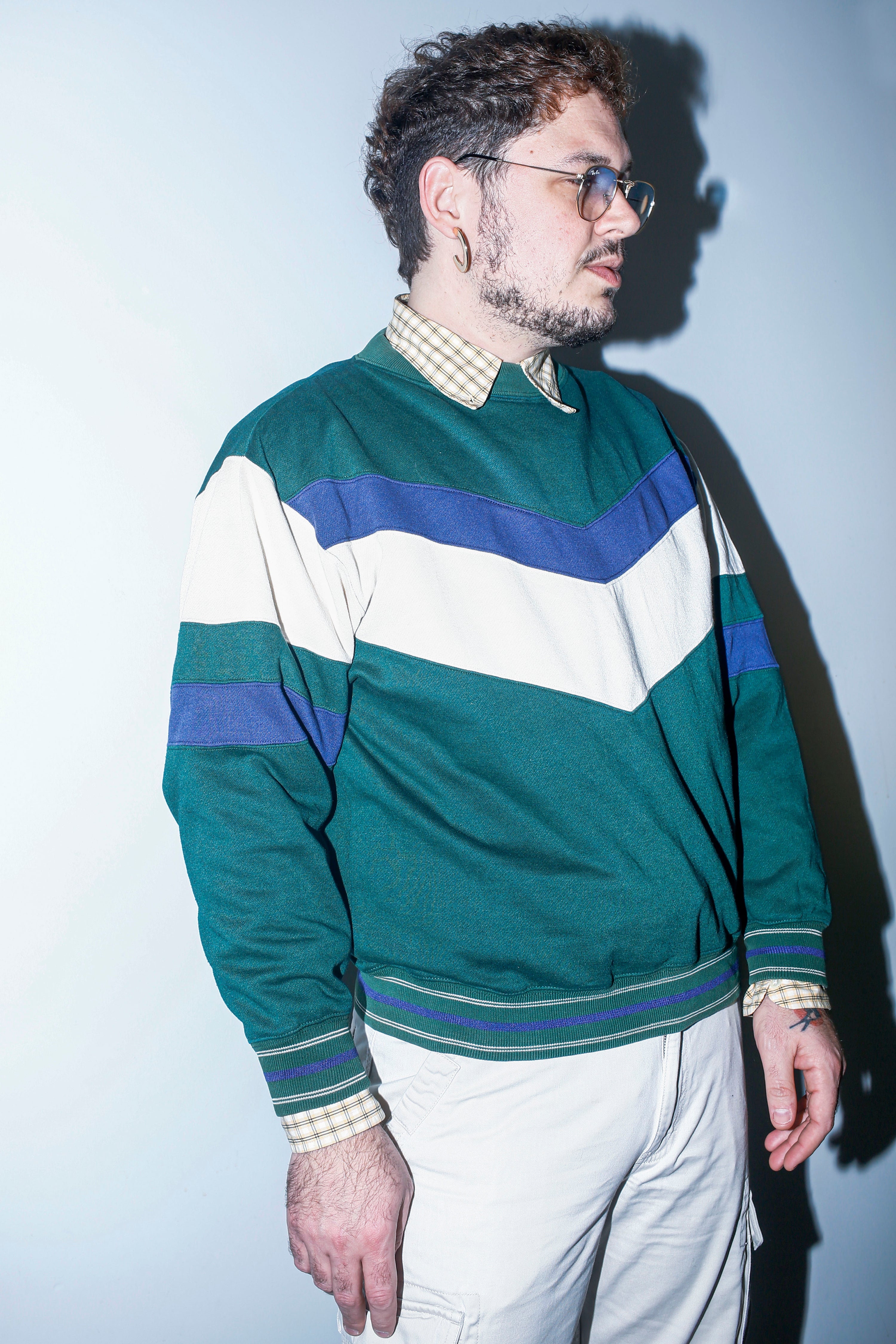 Vintage V-Striped Sweatshirt