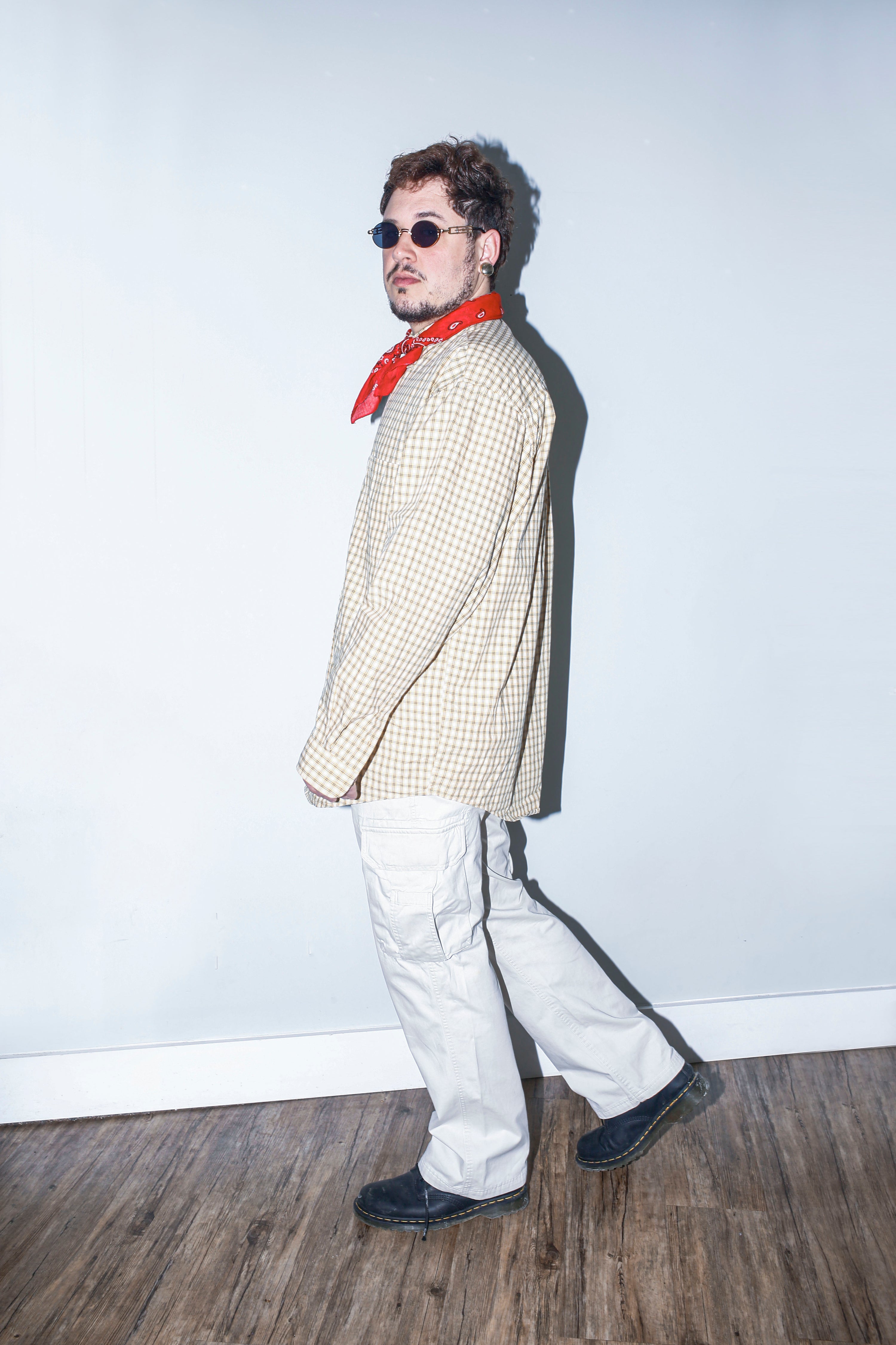 Vintage Flannel Checked Long Sleeve Shirt