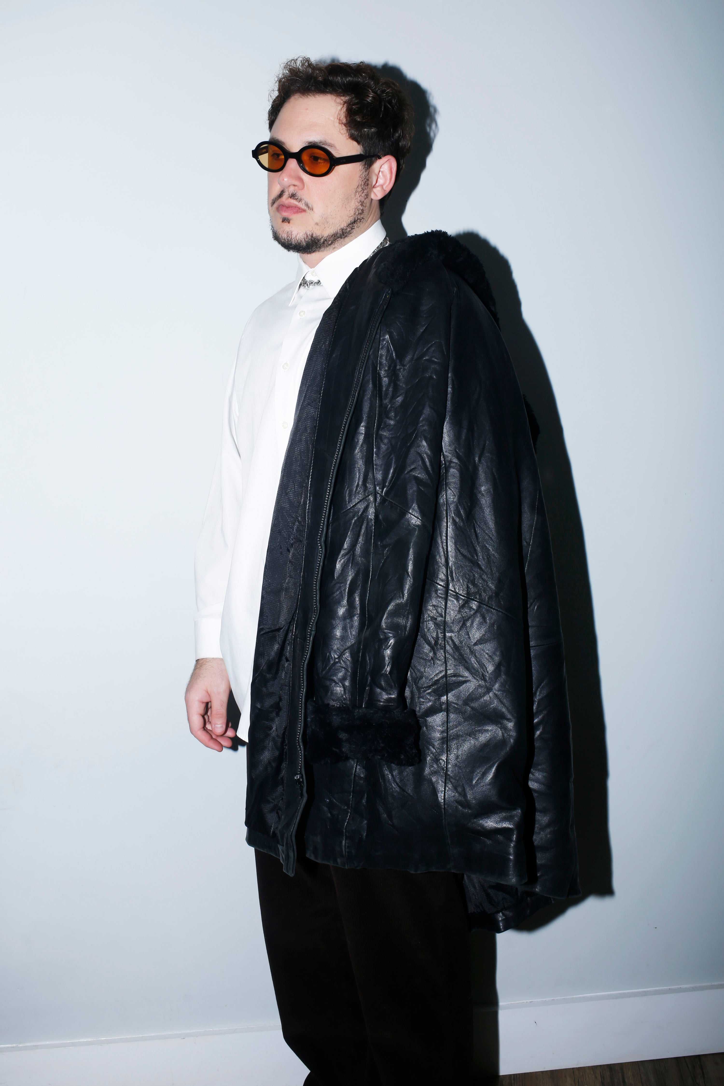 Danier 100% Leather Jacket––Faux Fur Trim
