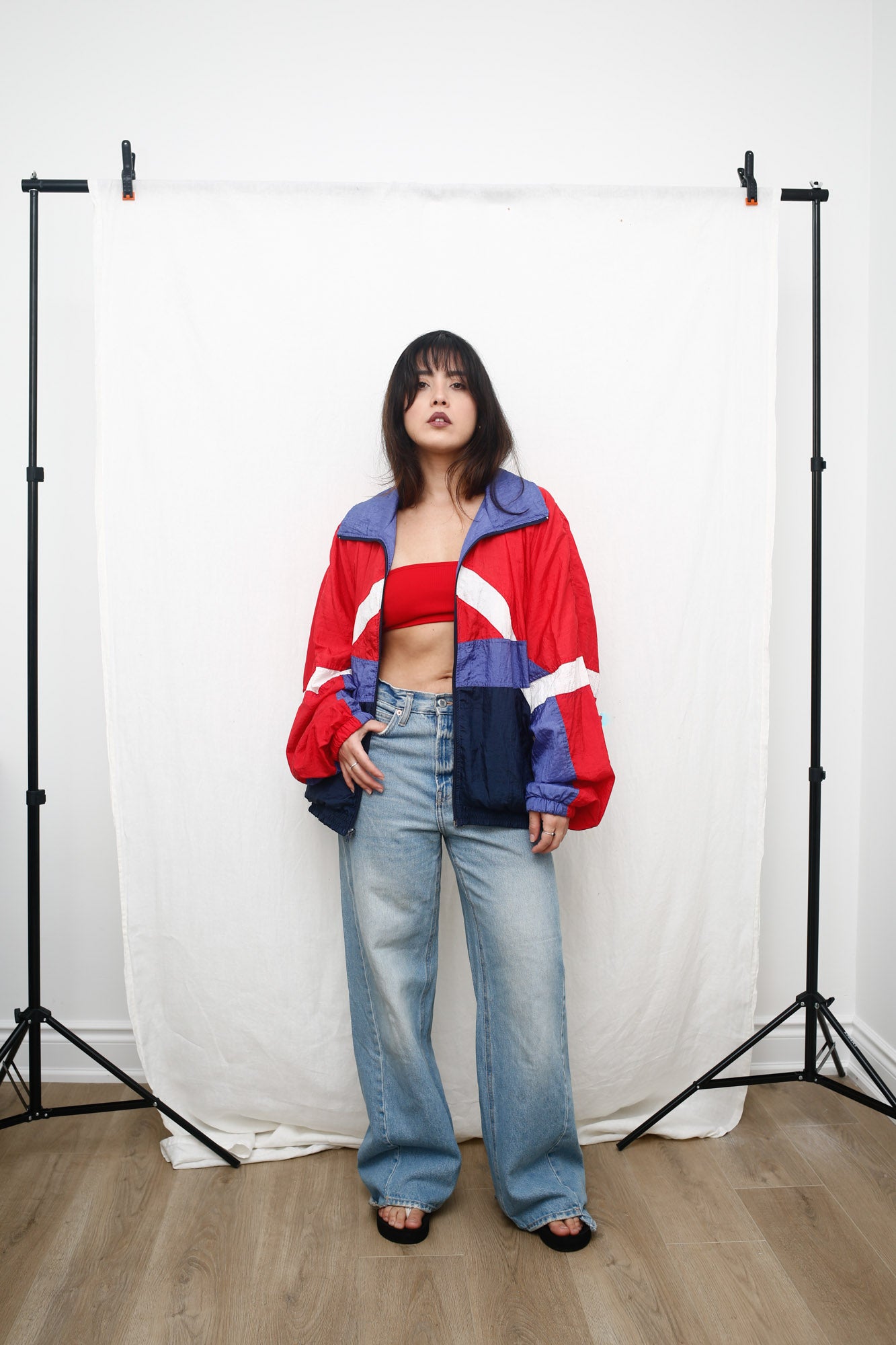 VTG EUC Rare Retro Athletic MacGregor Patriotic Windbreaker Jacket