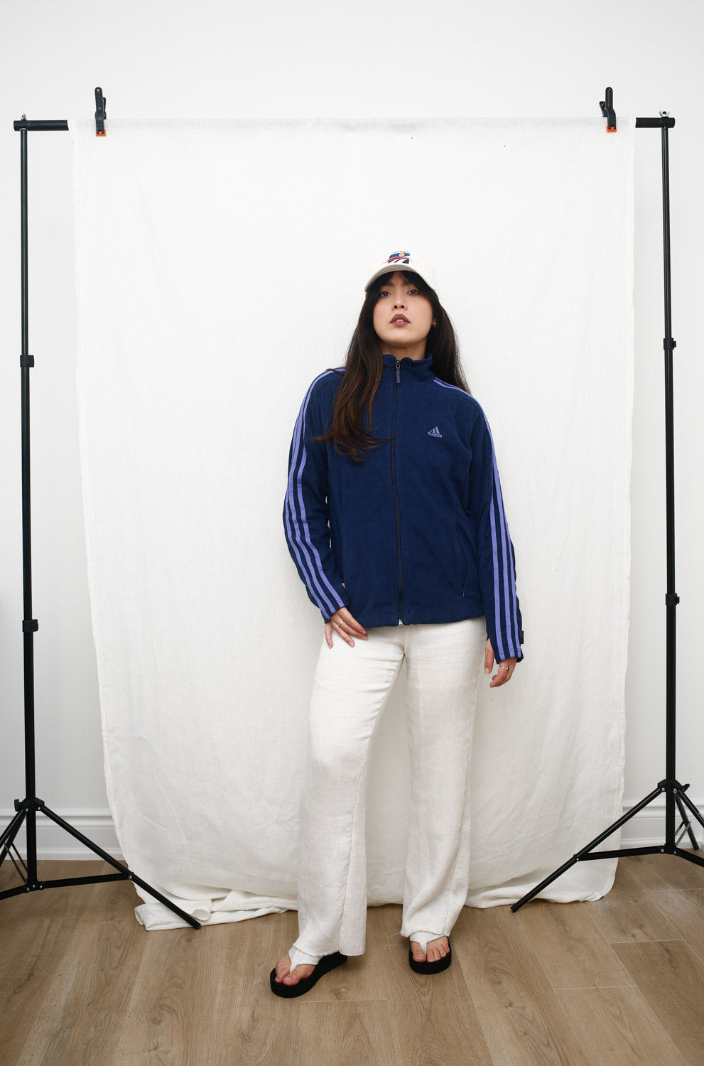 Adidas Women's Navy and Purple Jacket