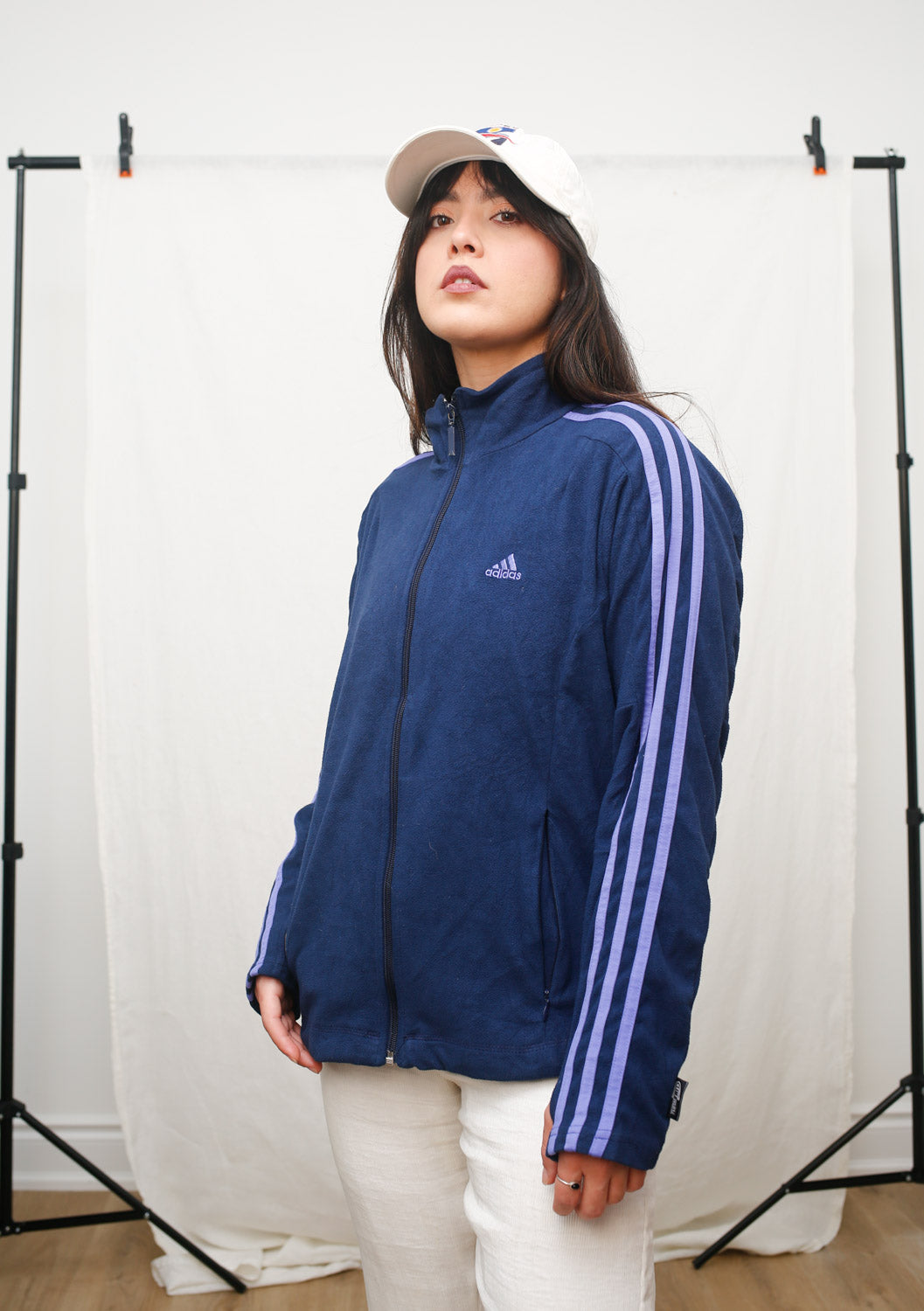 Adidas Women's Navy and Purple Jacket
