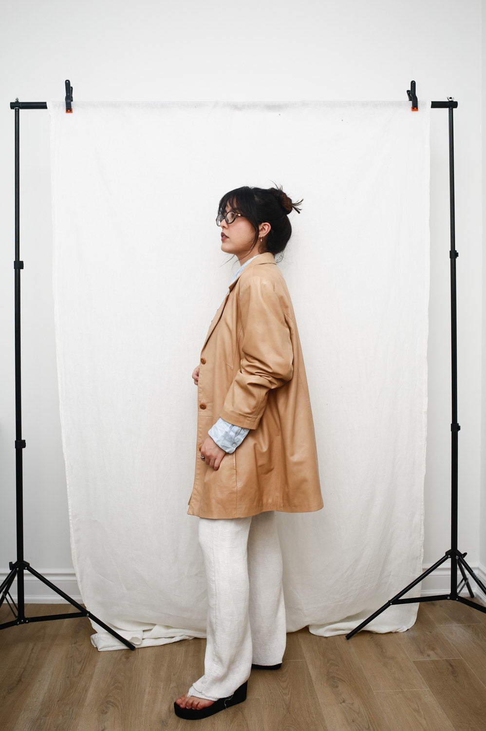 Danier 100% Leather Blazer – Nude Beige