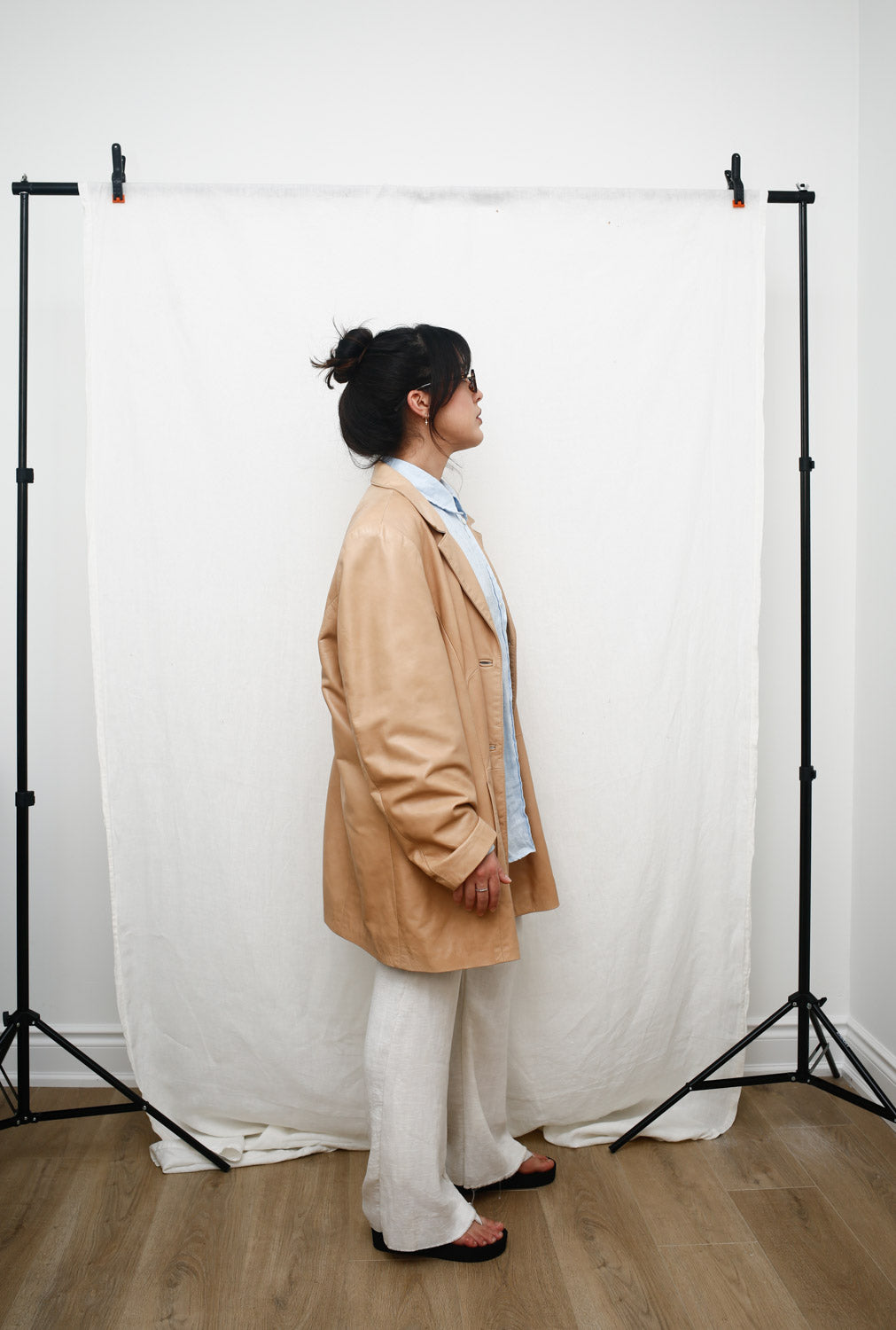 Danier 100% Leather Blazer – Nude Beige