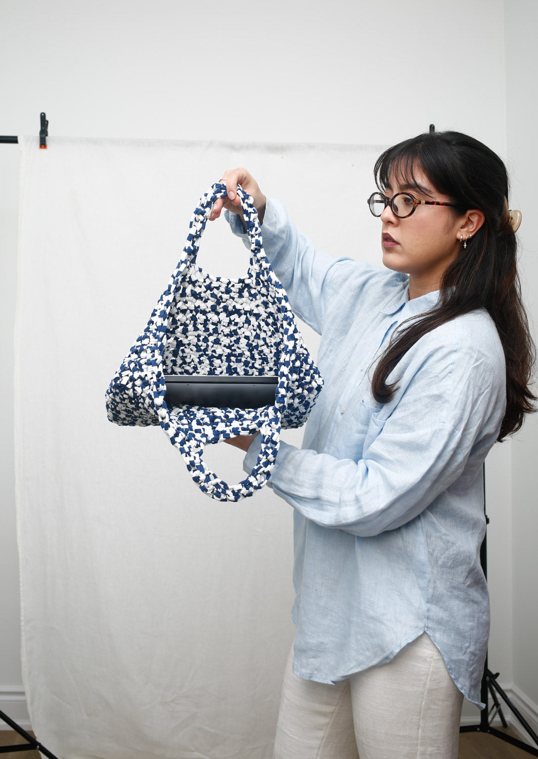 nextuser Handmade Crochet Tote Bag
