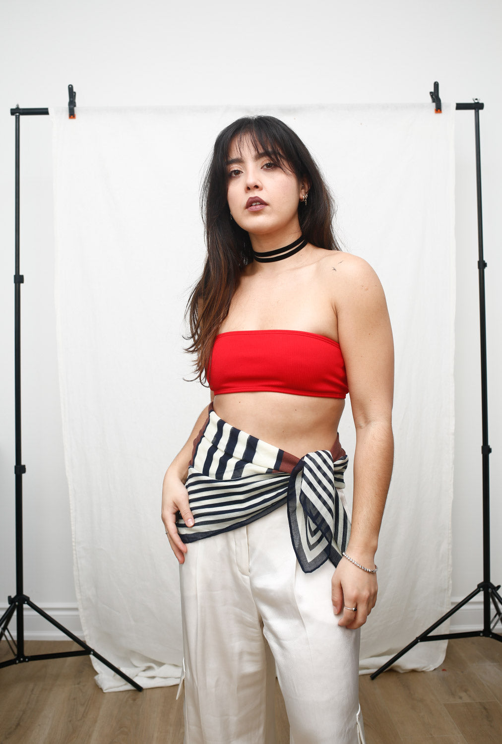 Multiway Striped Scarf – Worn as Top, Skirt & Accessory