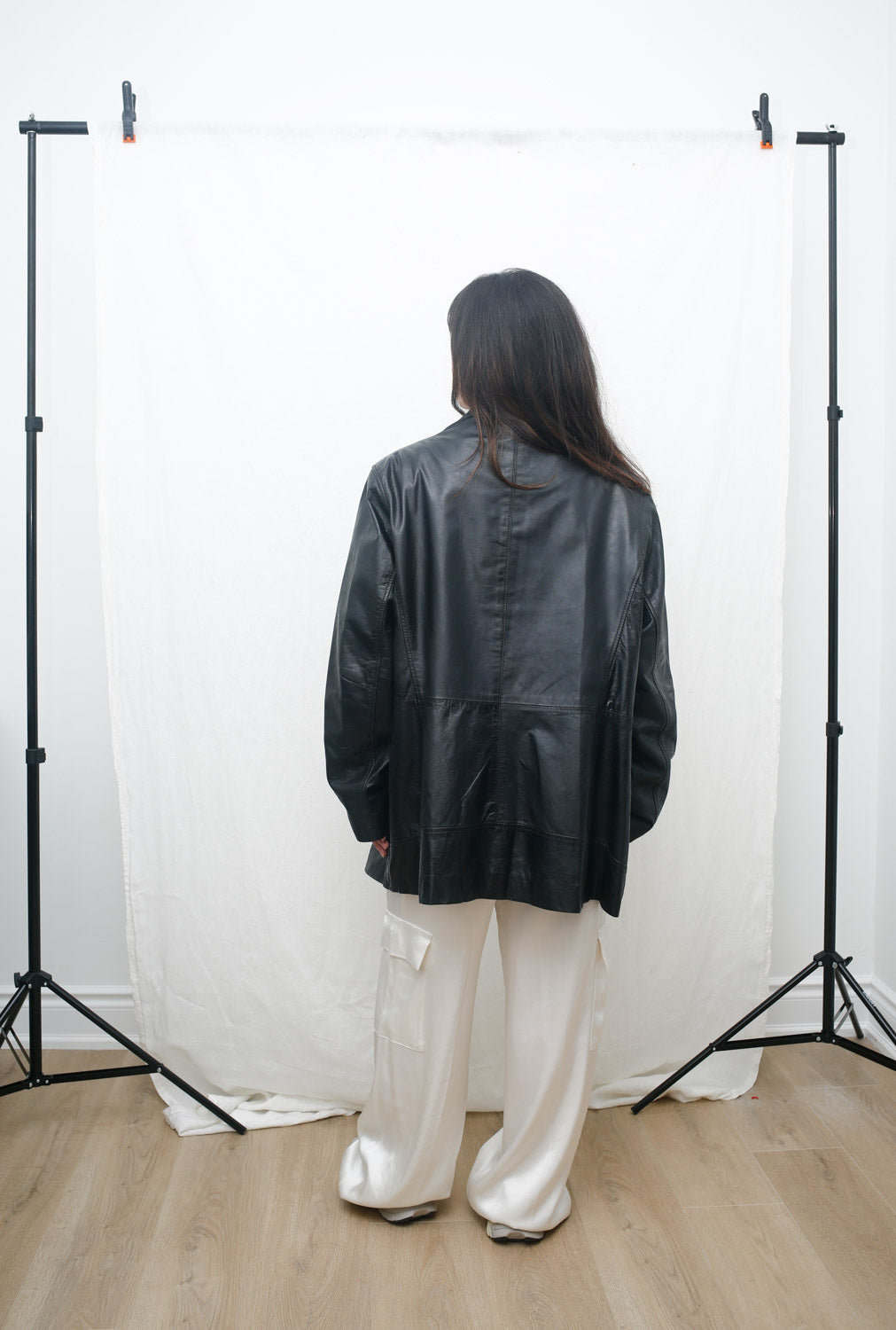 Jessica Black Jacket 100% Leather – Longline Minimal Fit