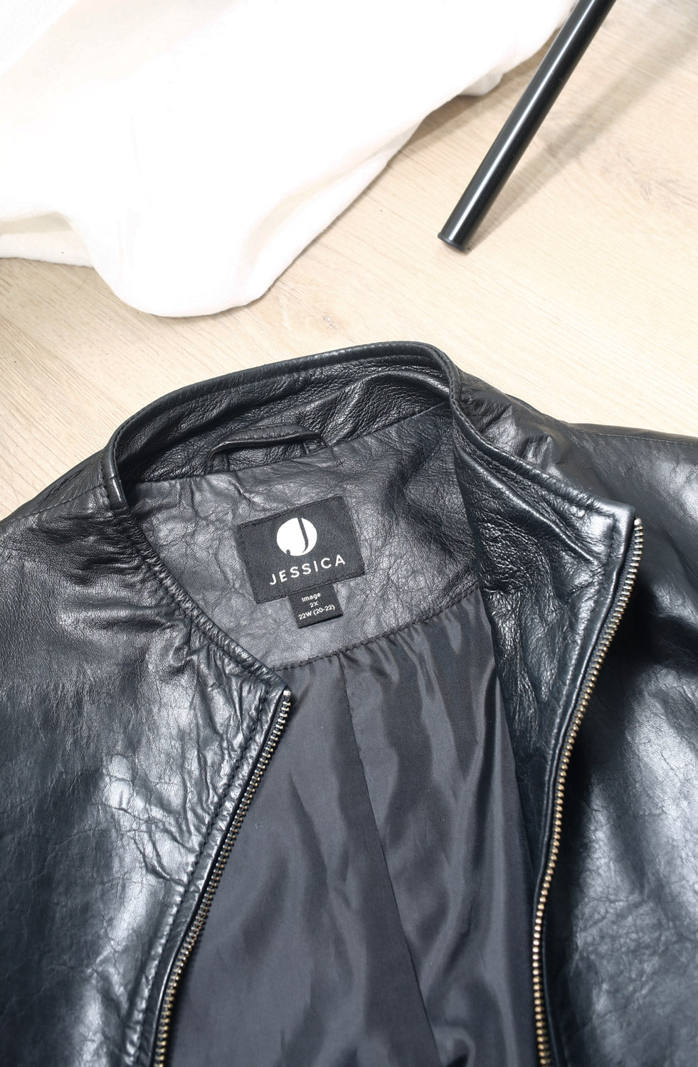 Jessica Black Jacket 100% Leather – Longline Minimal Fit