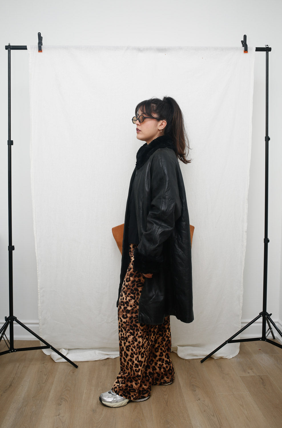 Danier 100% Leather Jacket––Faux Fur Trim