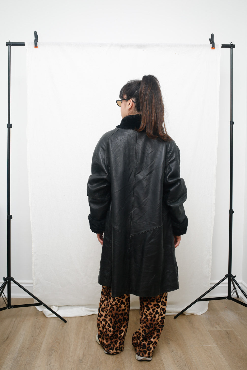 Danier 100% Leather Jacket––Faux Fur Trim