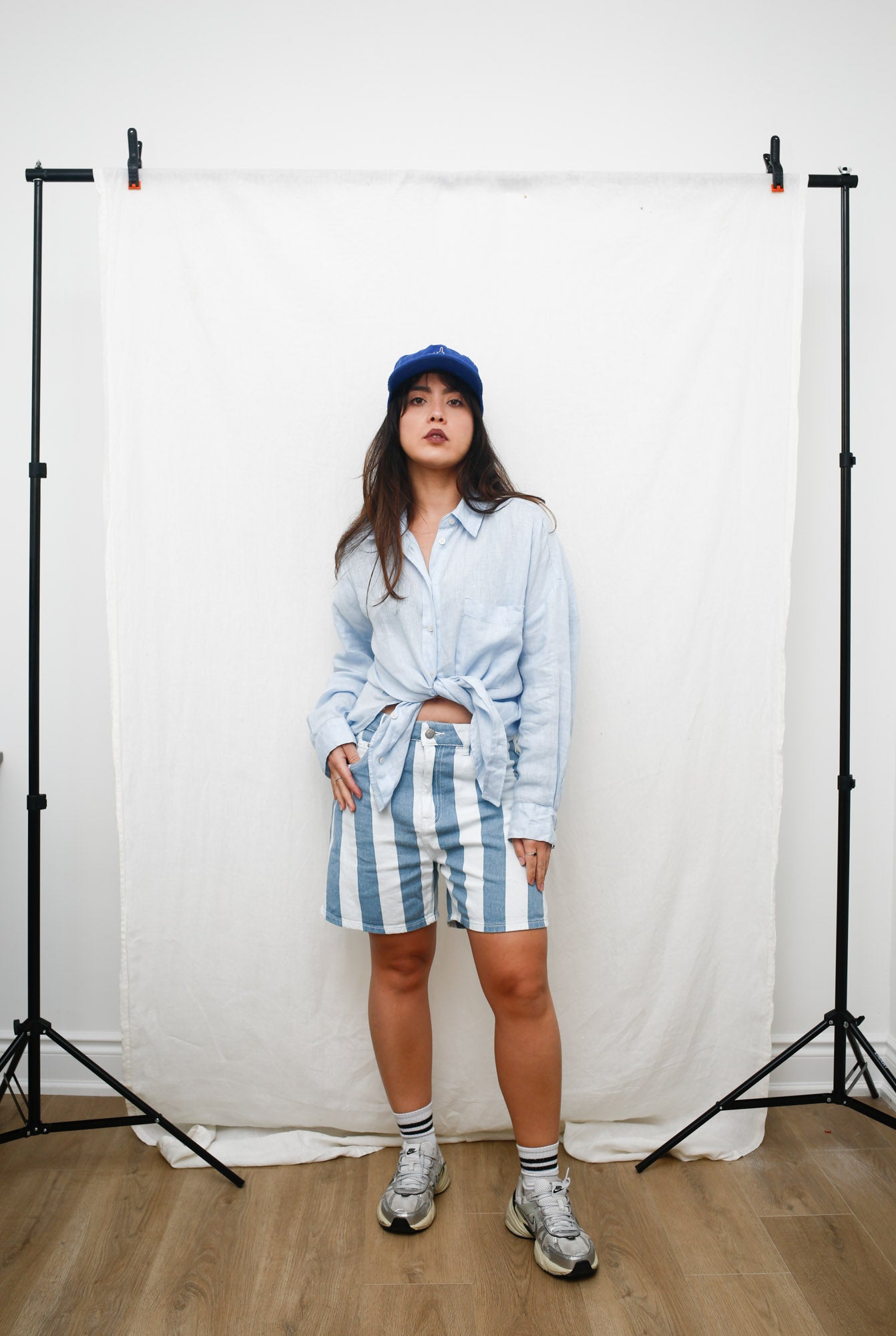 Blue Corduroy Cap