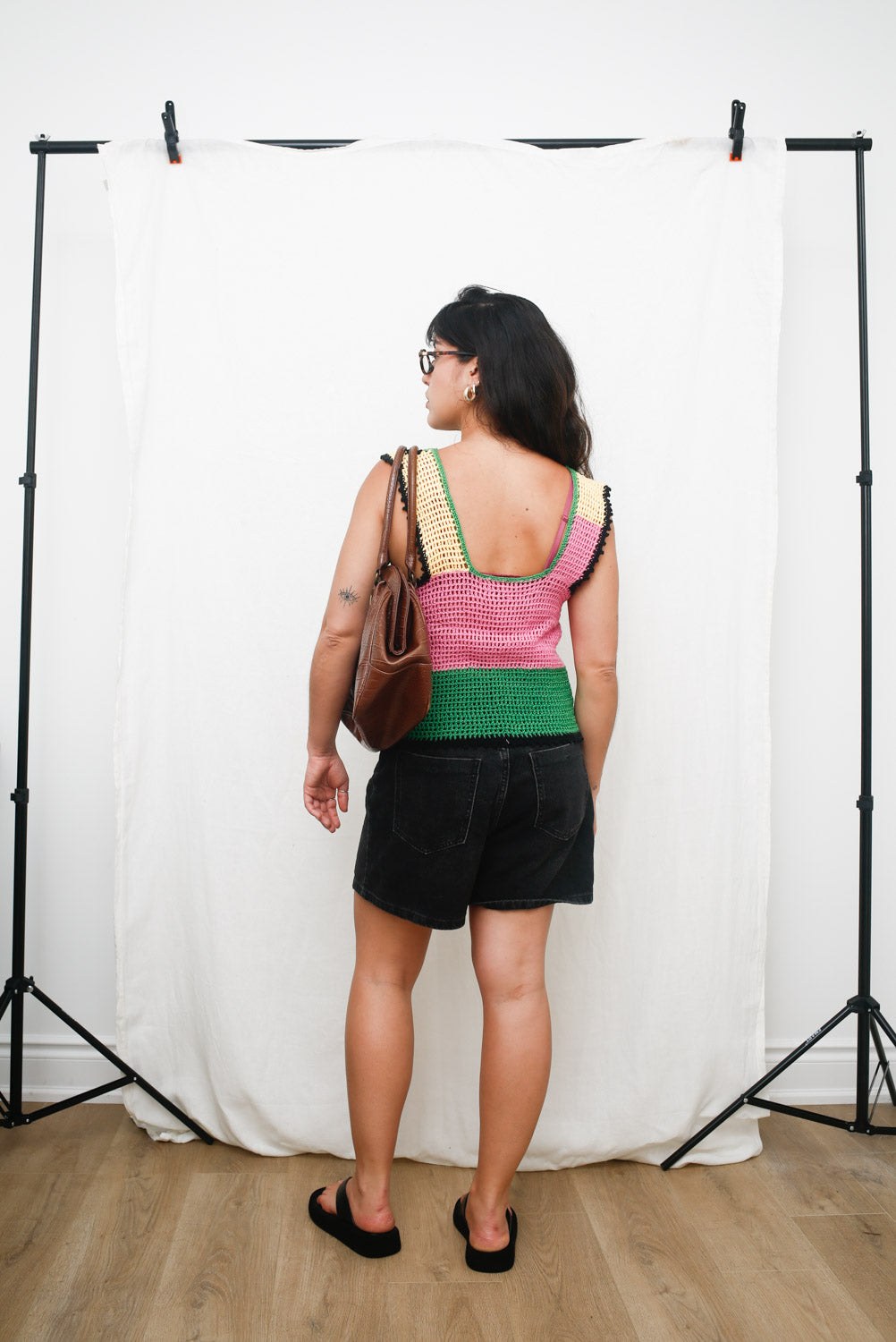 Handmade Colorblock Crochet Tank Top
