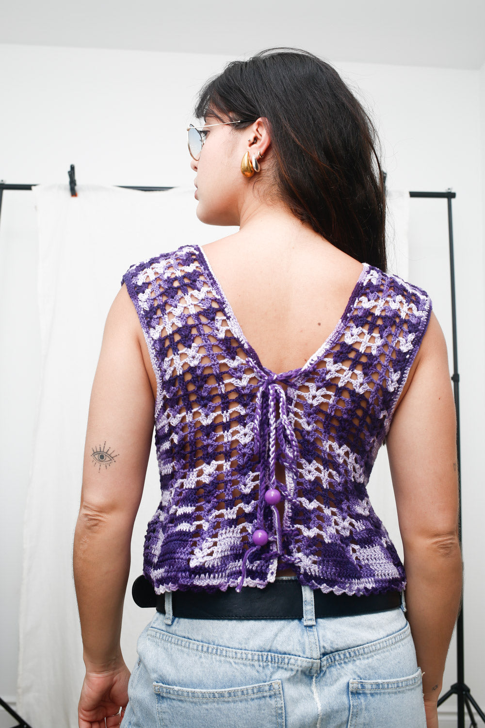 Purple Drift Crochet Top