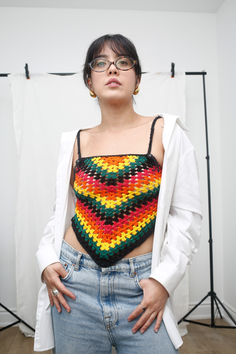 Sunset Vibes Crochet Bandana Top
