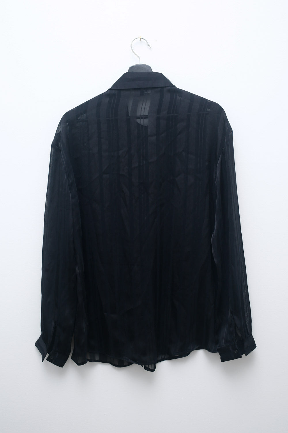 Lily Morgan Sheer Striped Black Blouse – Size M