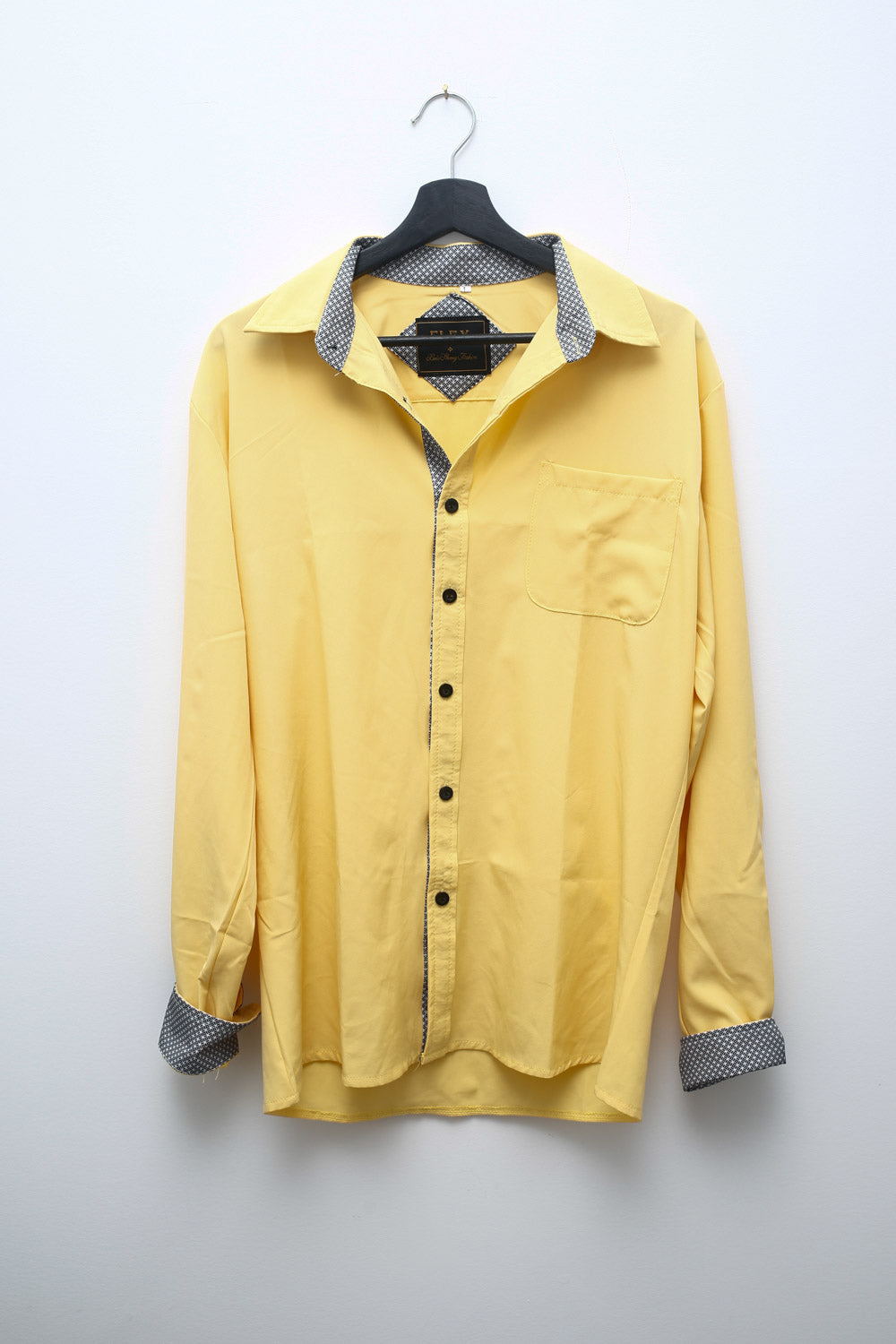 Flex Yellow Button-Up Shirt – Size L