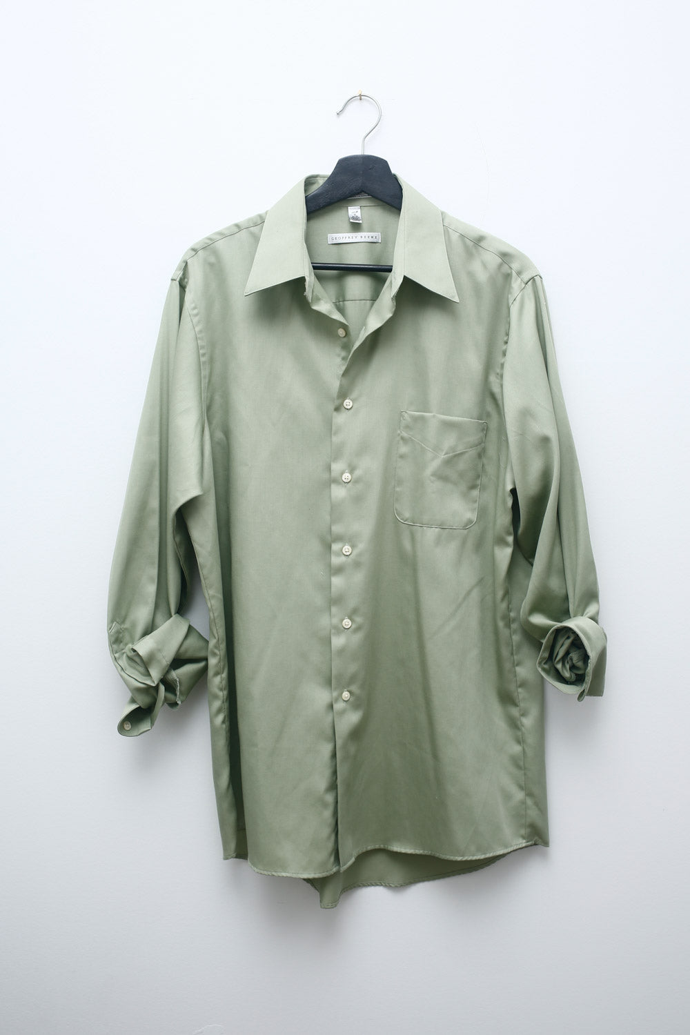 Geoffrey Beene Sage Green Button-Up Shirt – Size L