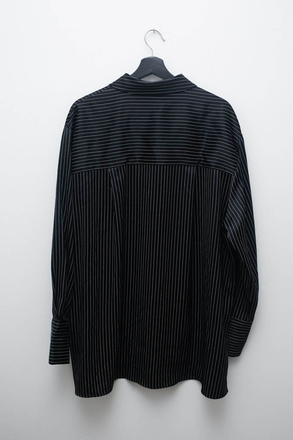 Topshop Black Pinstriped Long Sleeve Shirt – Size S