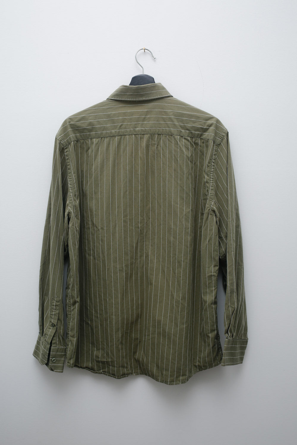 Bluenotes Olive Striped Button-Up – Size L
