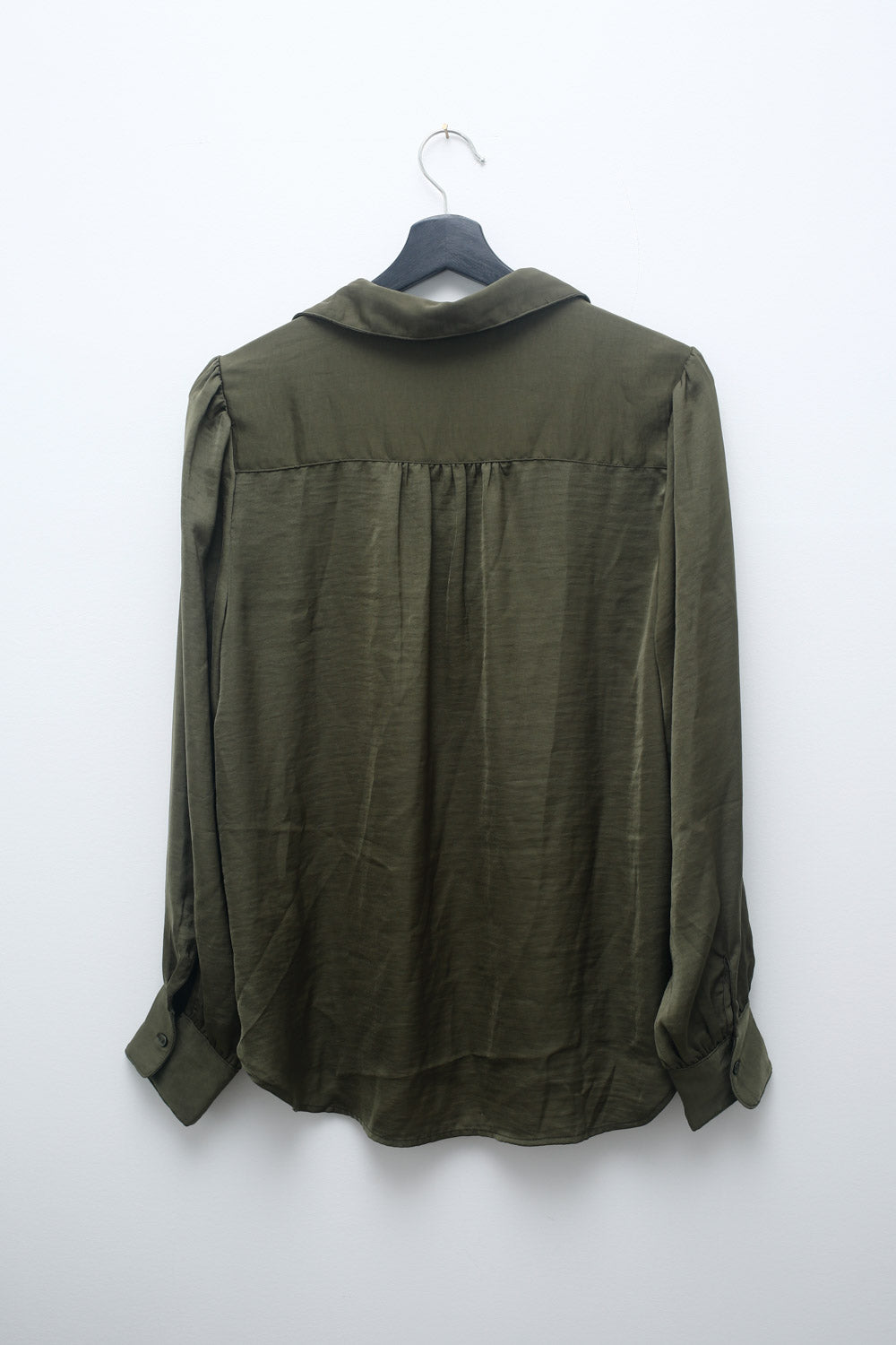 Banana Republic Satin Olive Blouse (M)