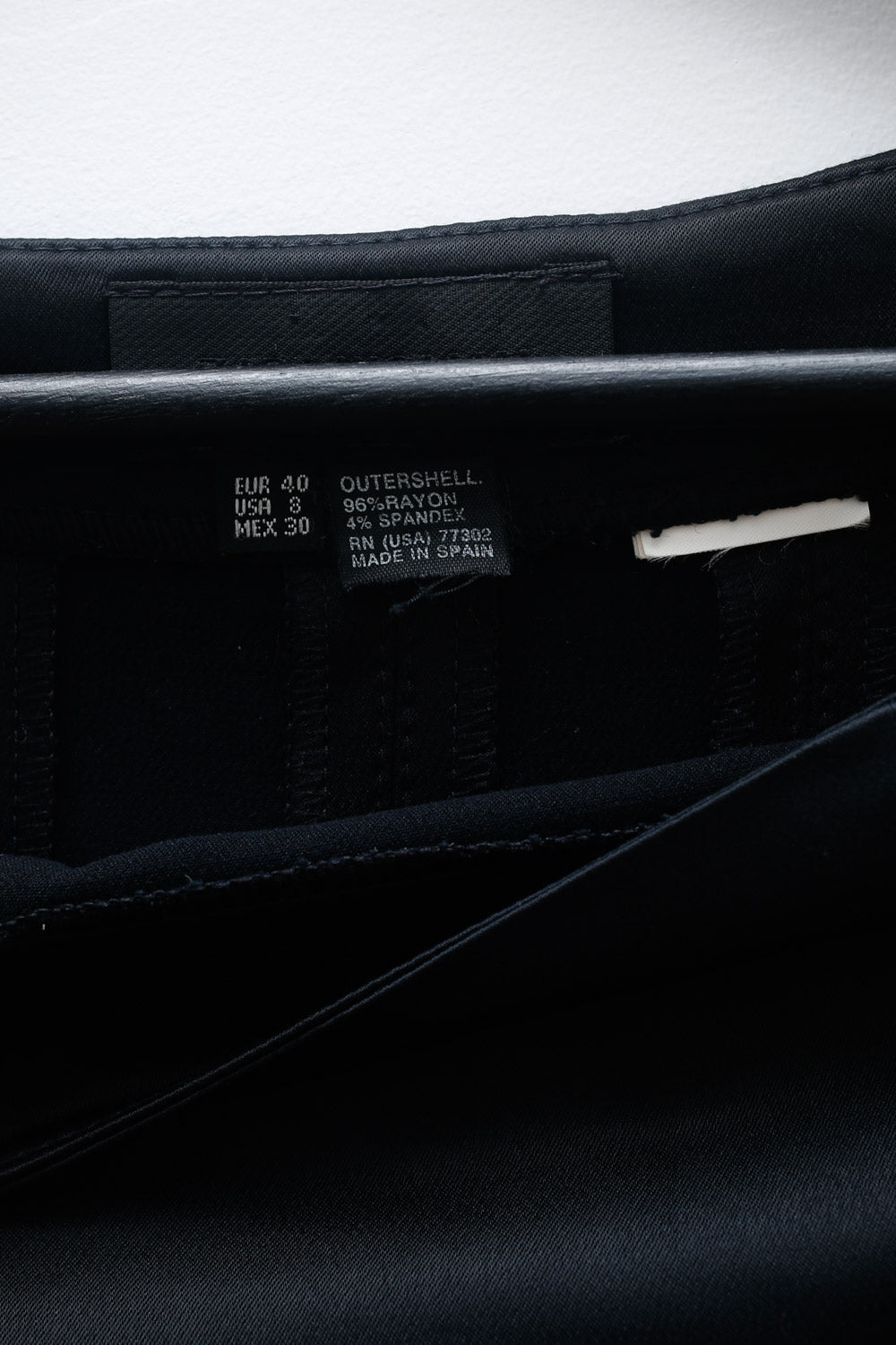 Black Pleated Hem Midi Skirt