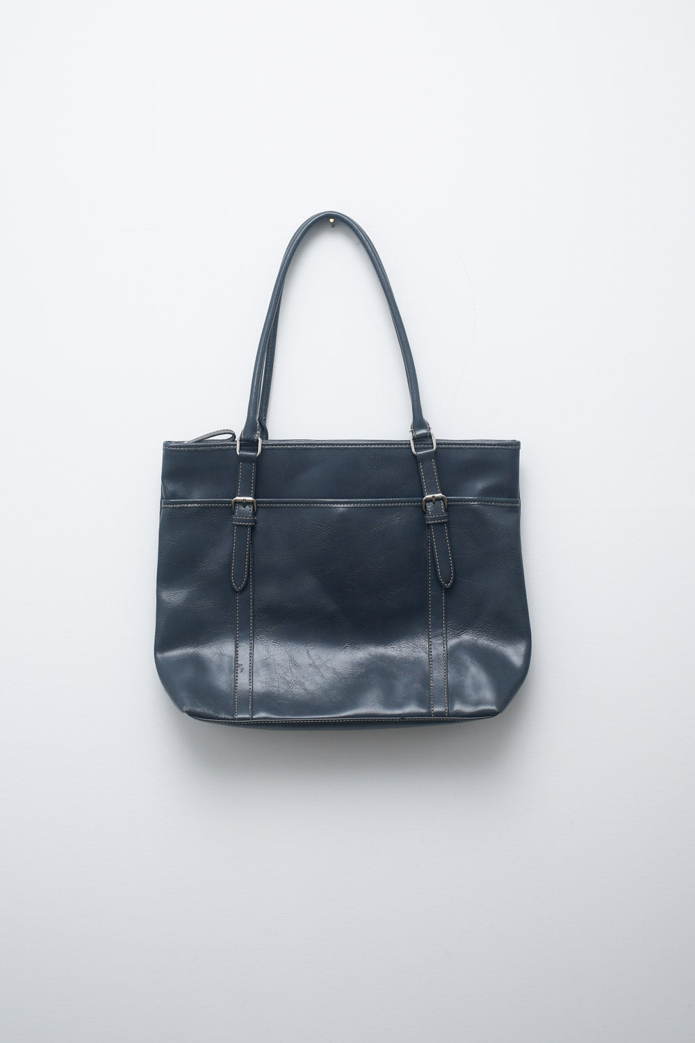 Nine West Vintage Dark Gray Structured Tote Bag
