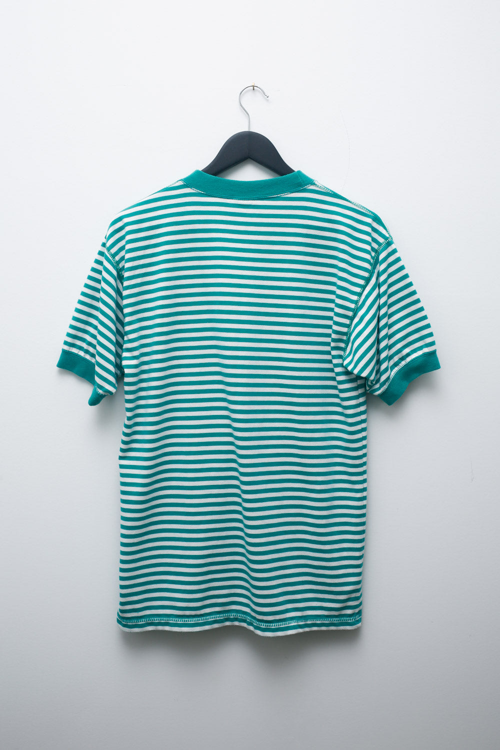 Teal & White Striped Graphic Tee