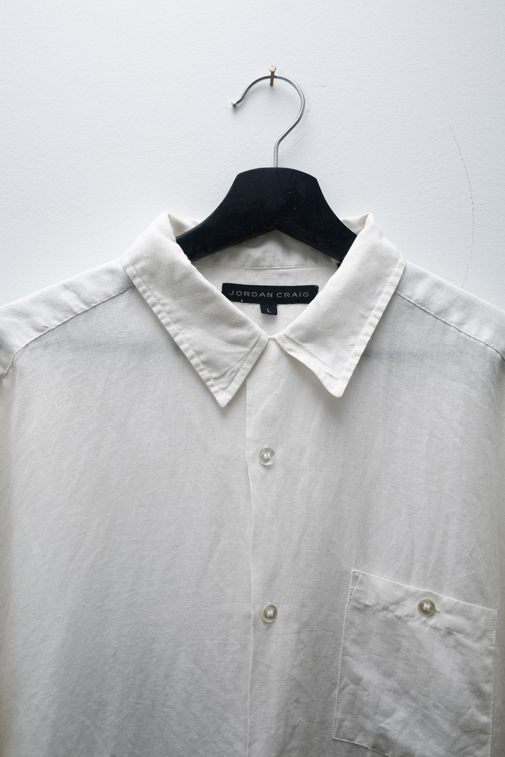 Jordan Craig Classic White Linen Button-Up Shirt