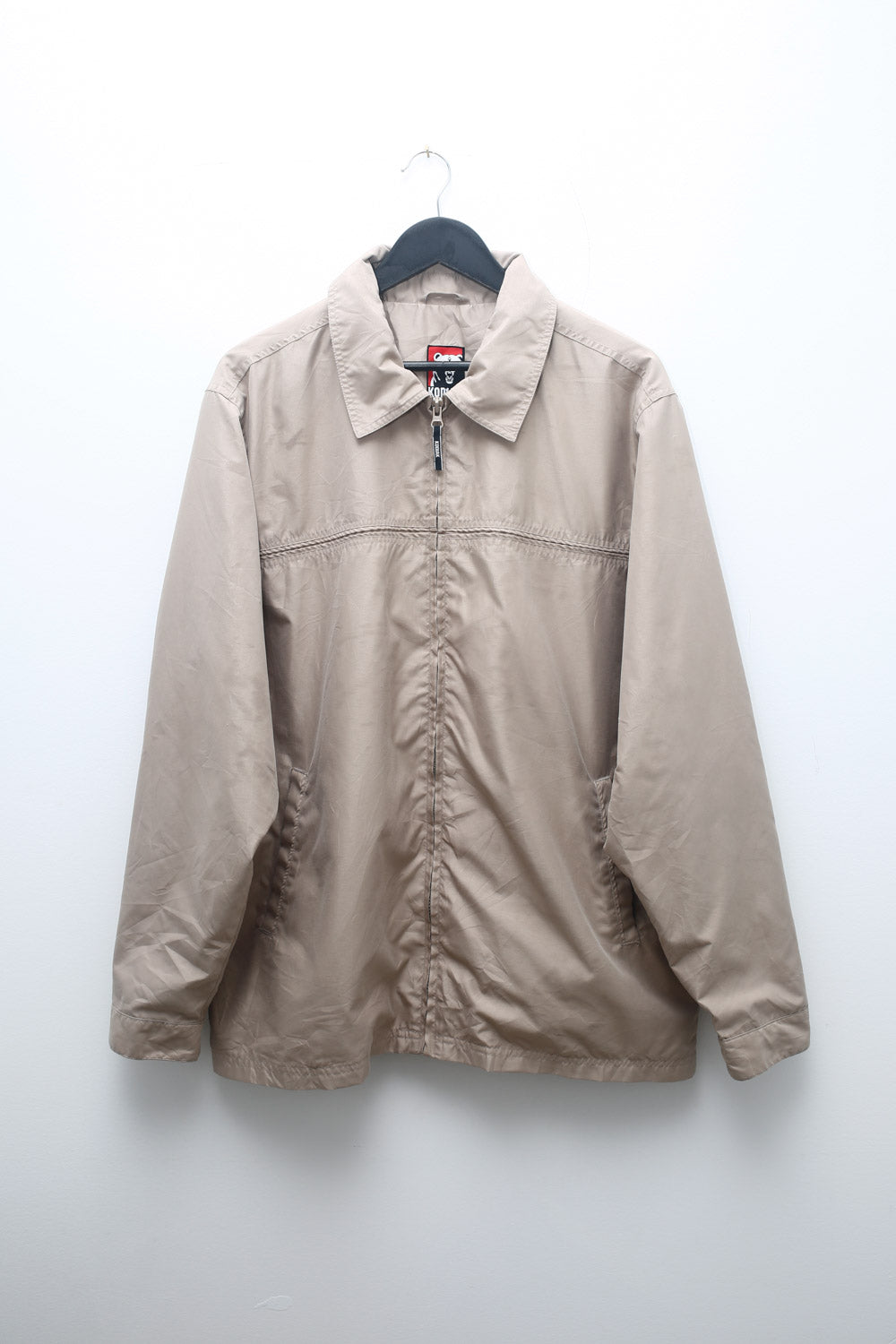 Kodiak Beige Zip-Up Jacket – Lightweight Vintage Windbreaker Style