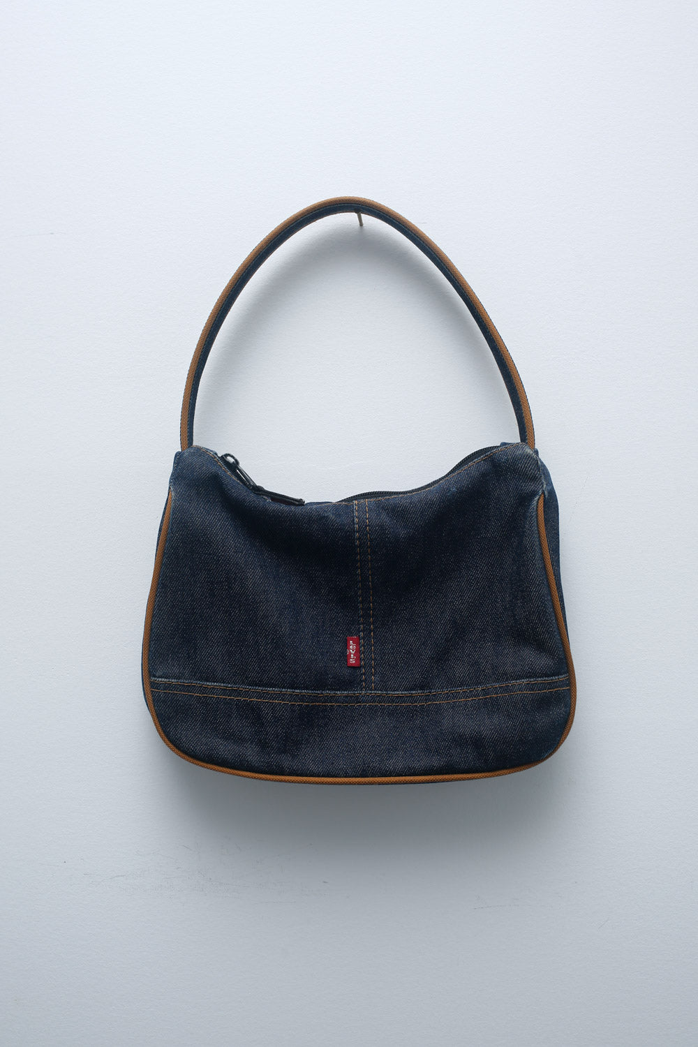 Vintage Levi’s Denim Shoulder Bag – Dark Wash with Contrast Trim