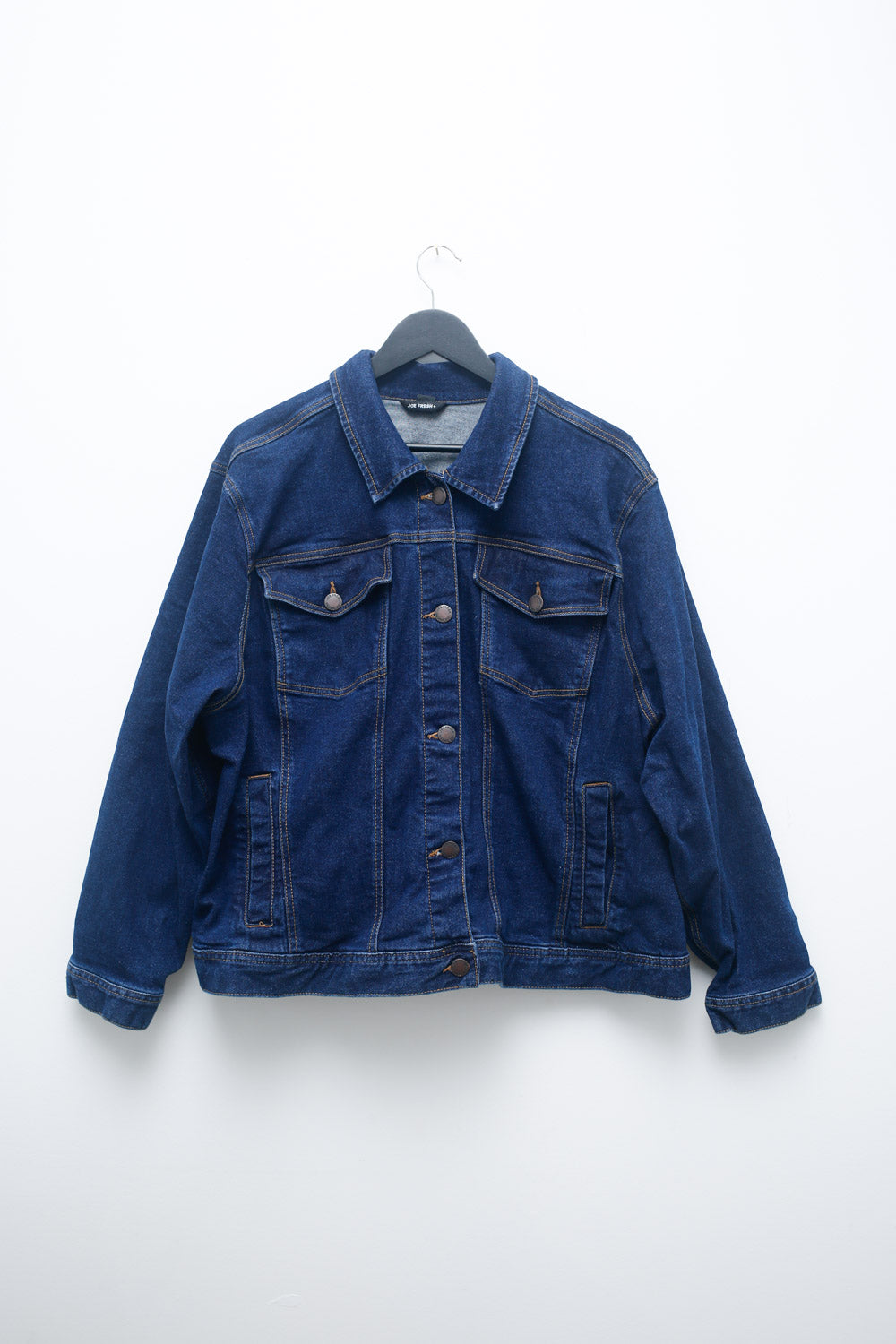 Classic Blue Denim Jacket – Unisex Oversized Fit