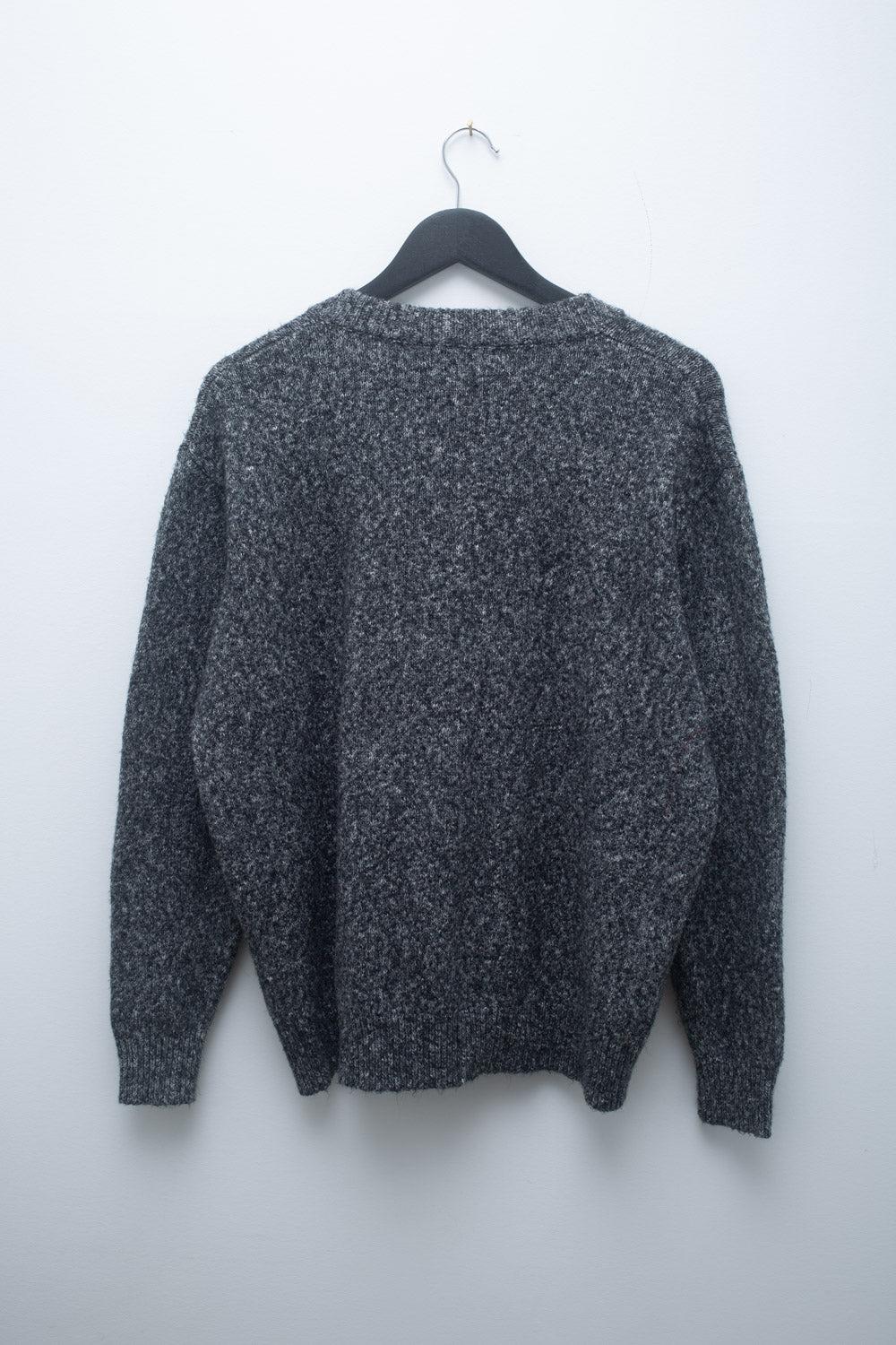 Charcoal Lace-Up Sweater – Y2K Inspired Chunky Knit Pullover