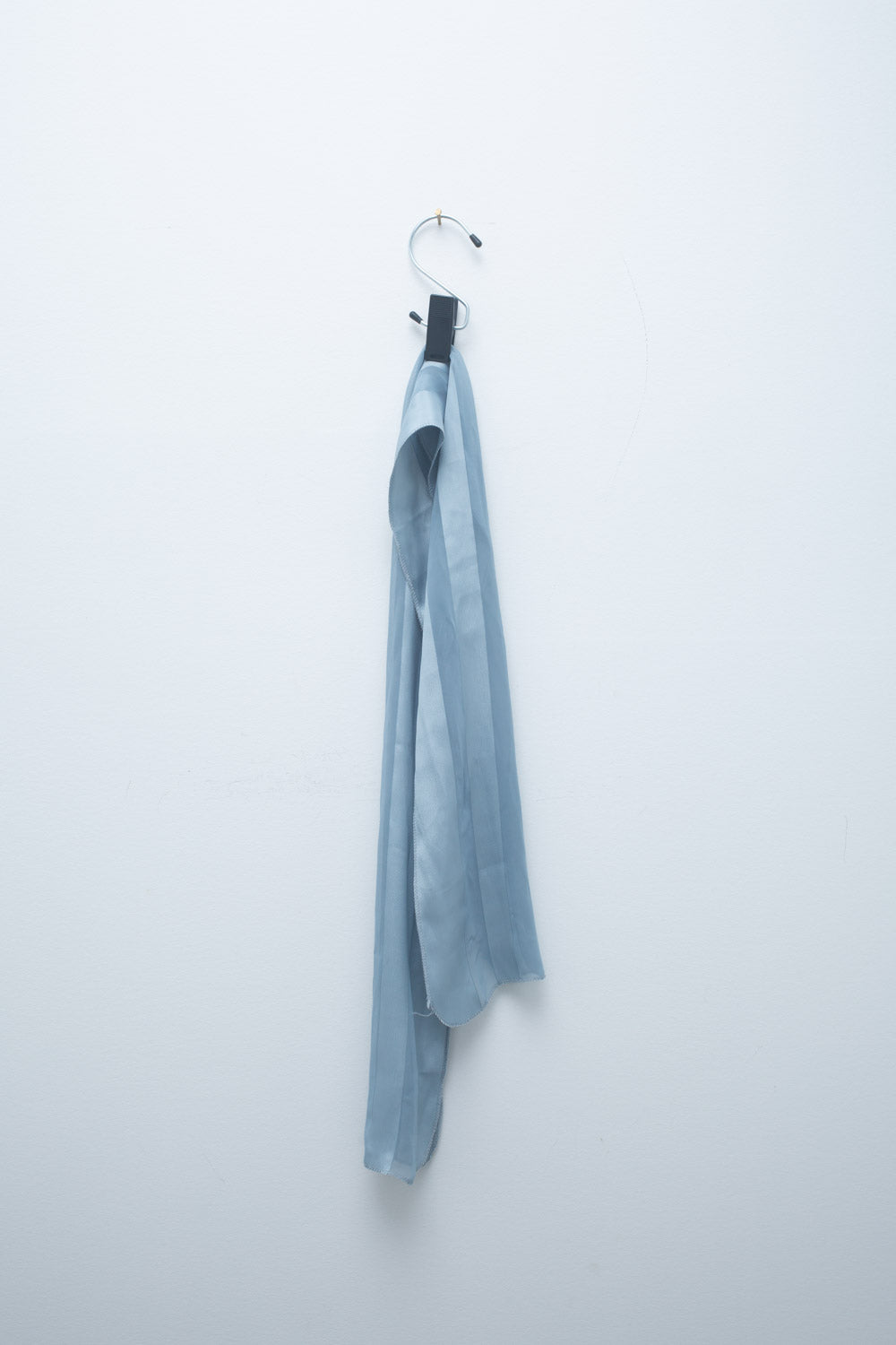 Satin Silk-Style Scarf – Light Blue Minimalist Neck & Hair Accessory