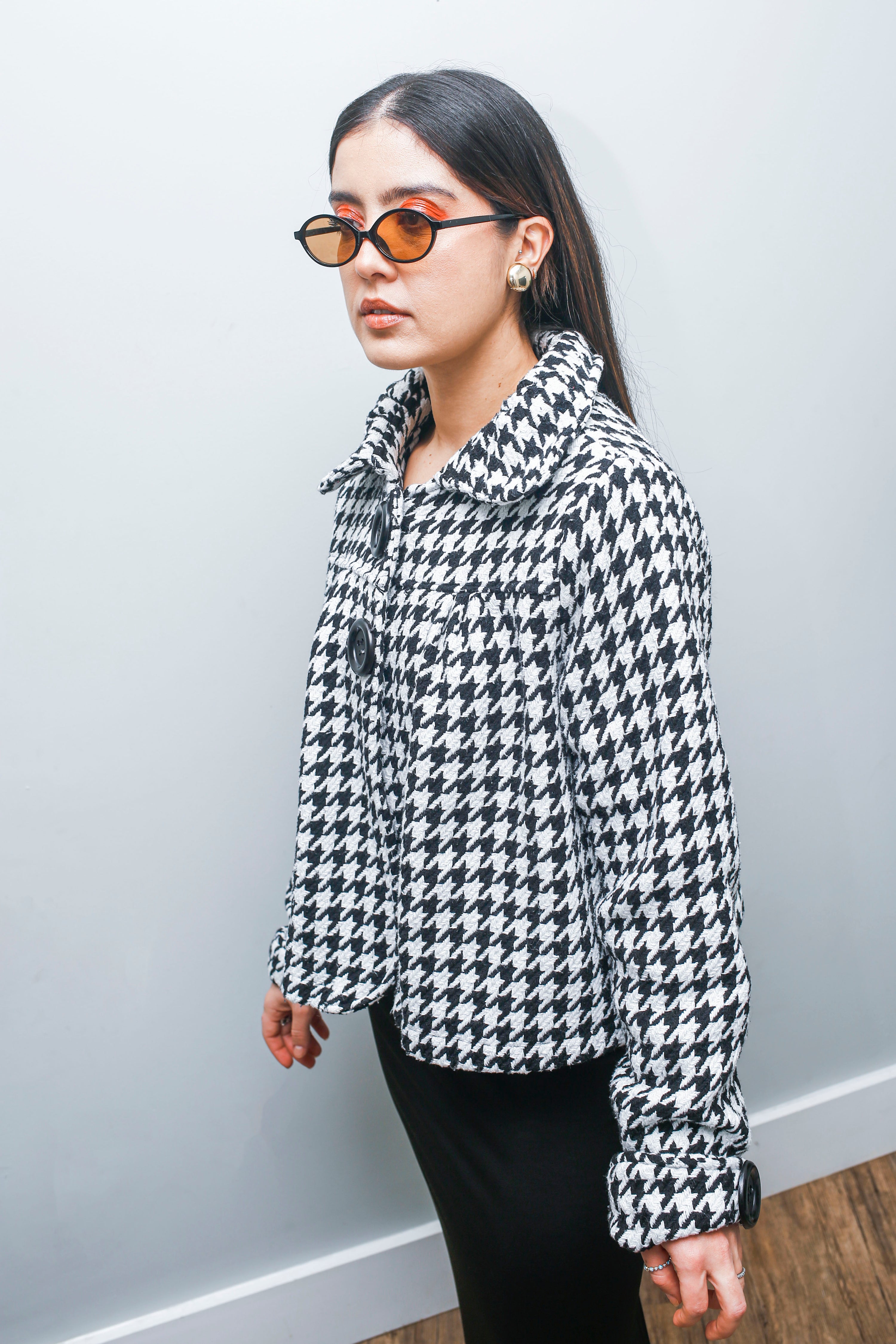 Houndstooth Wool Jacket