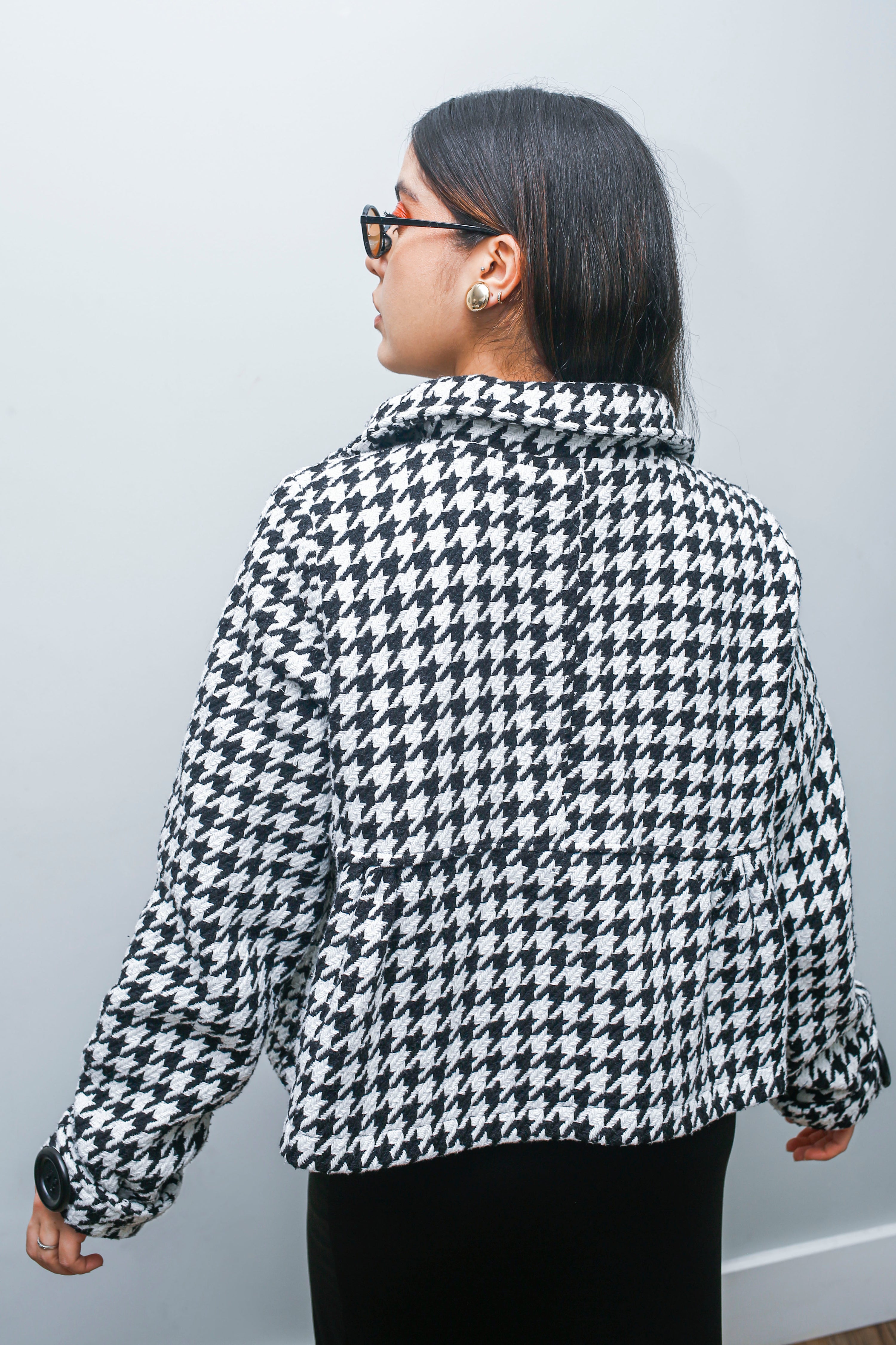 Houndstooth Wool Jacket