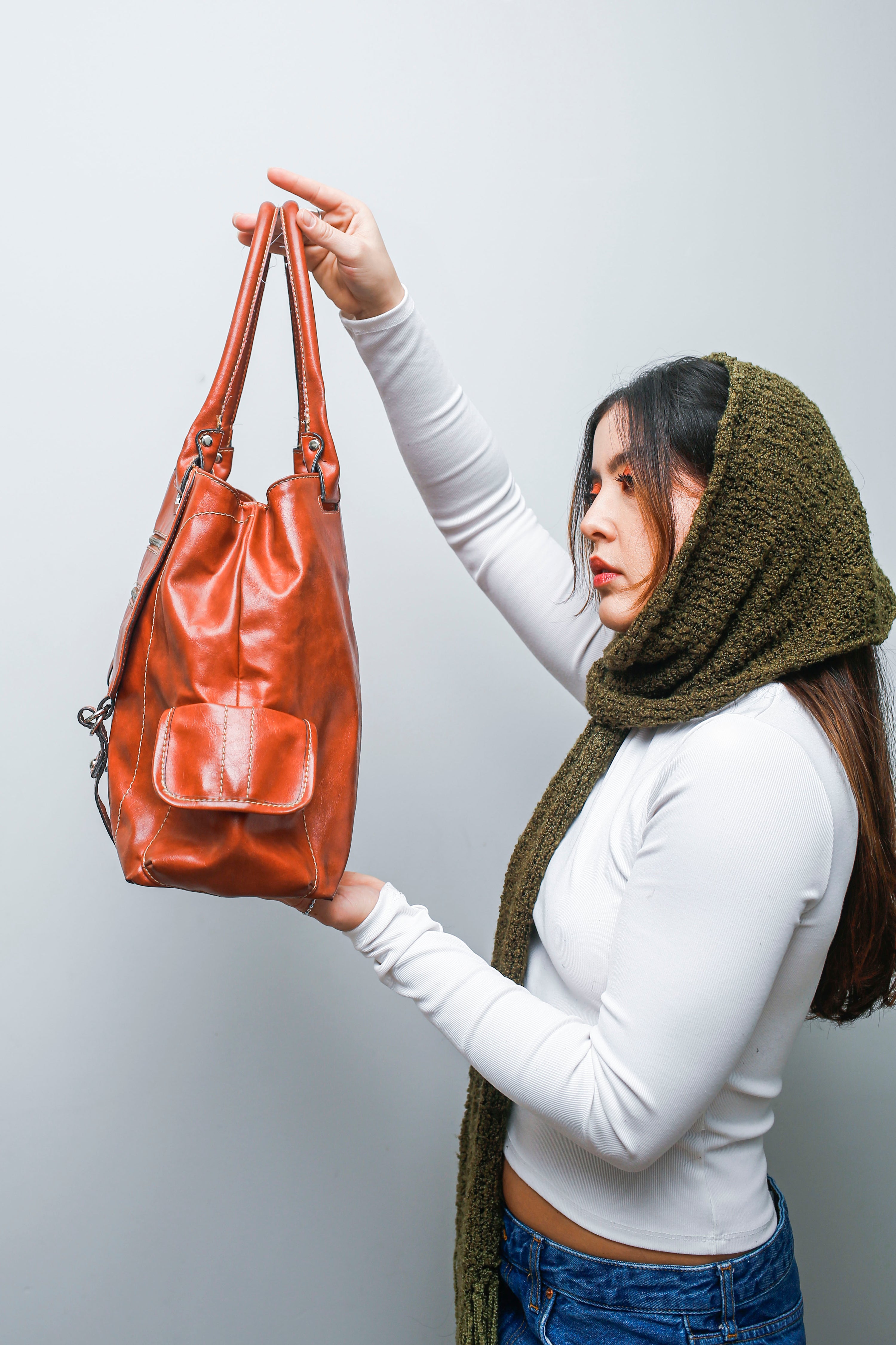 Brown Leather Tote Bag