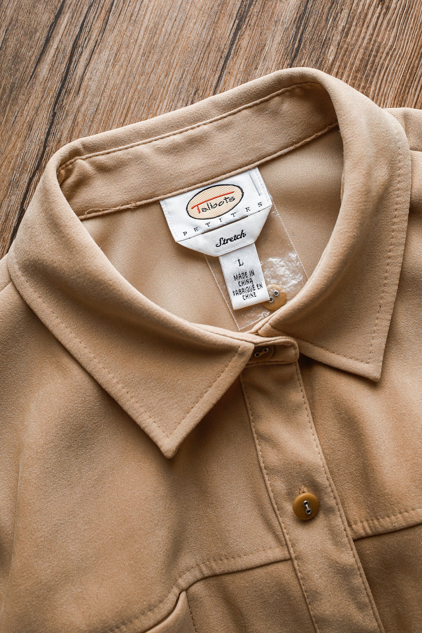 Vintage Camel Suede Shirt Jacket