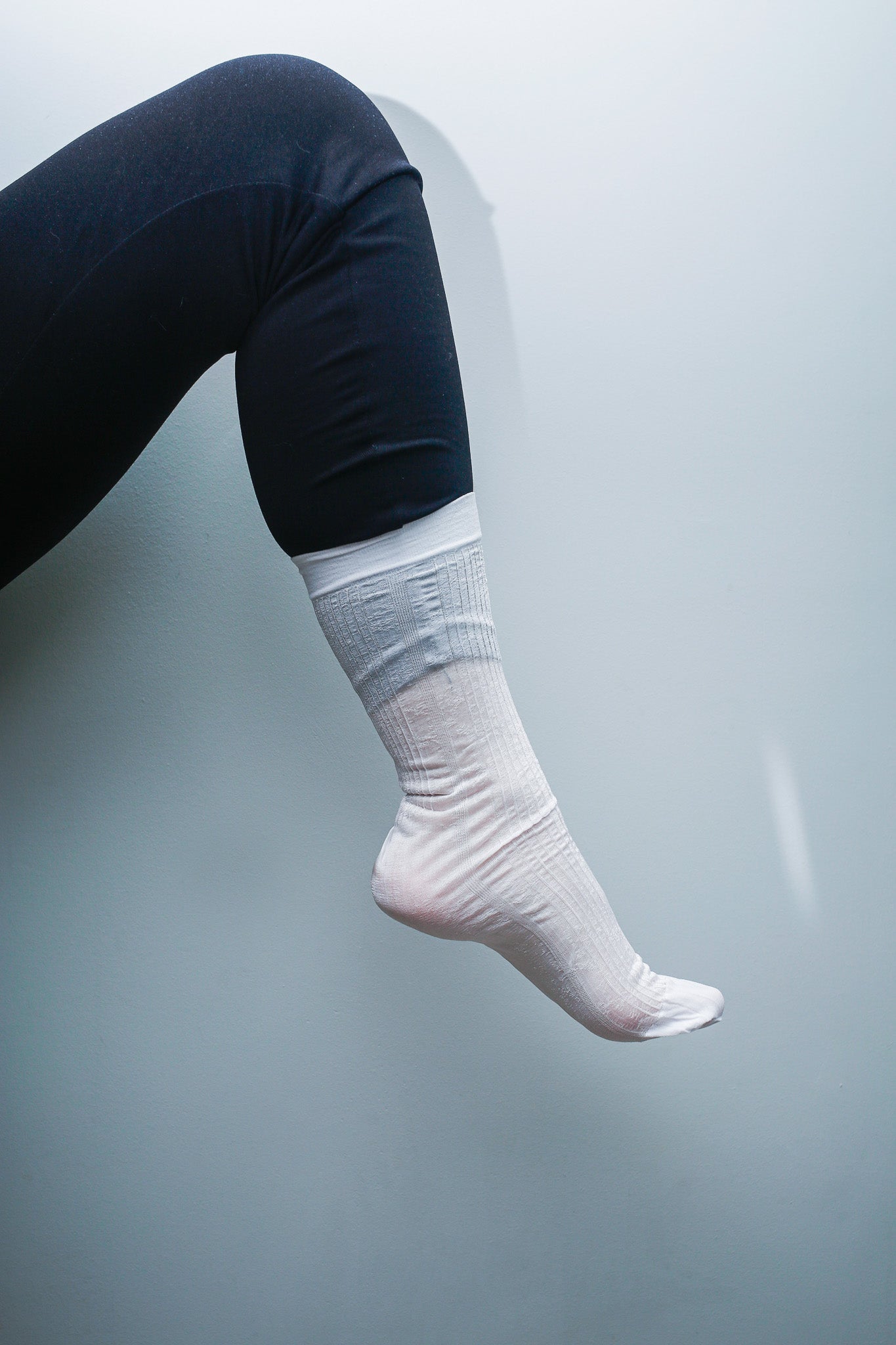 Classic White Ribbed Socks—Lightweight & Breathable