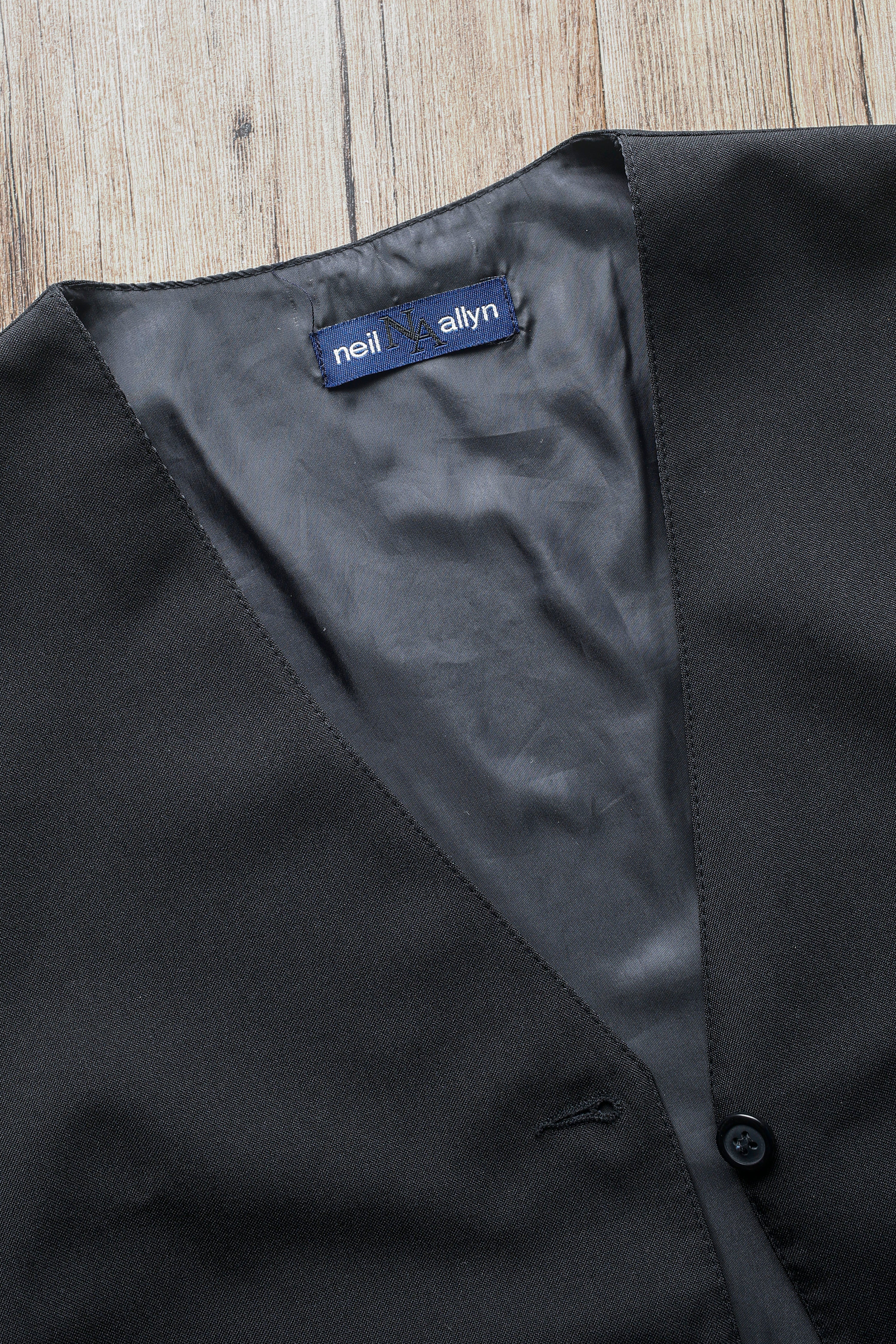 Classic Black Dress Vest—Formal Waistcoat