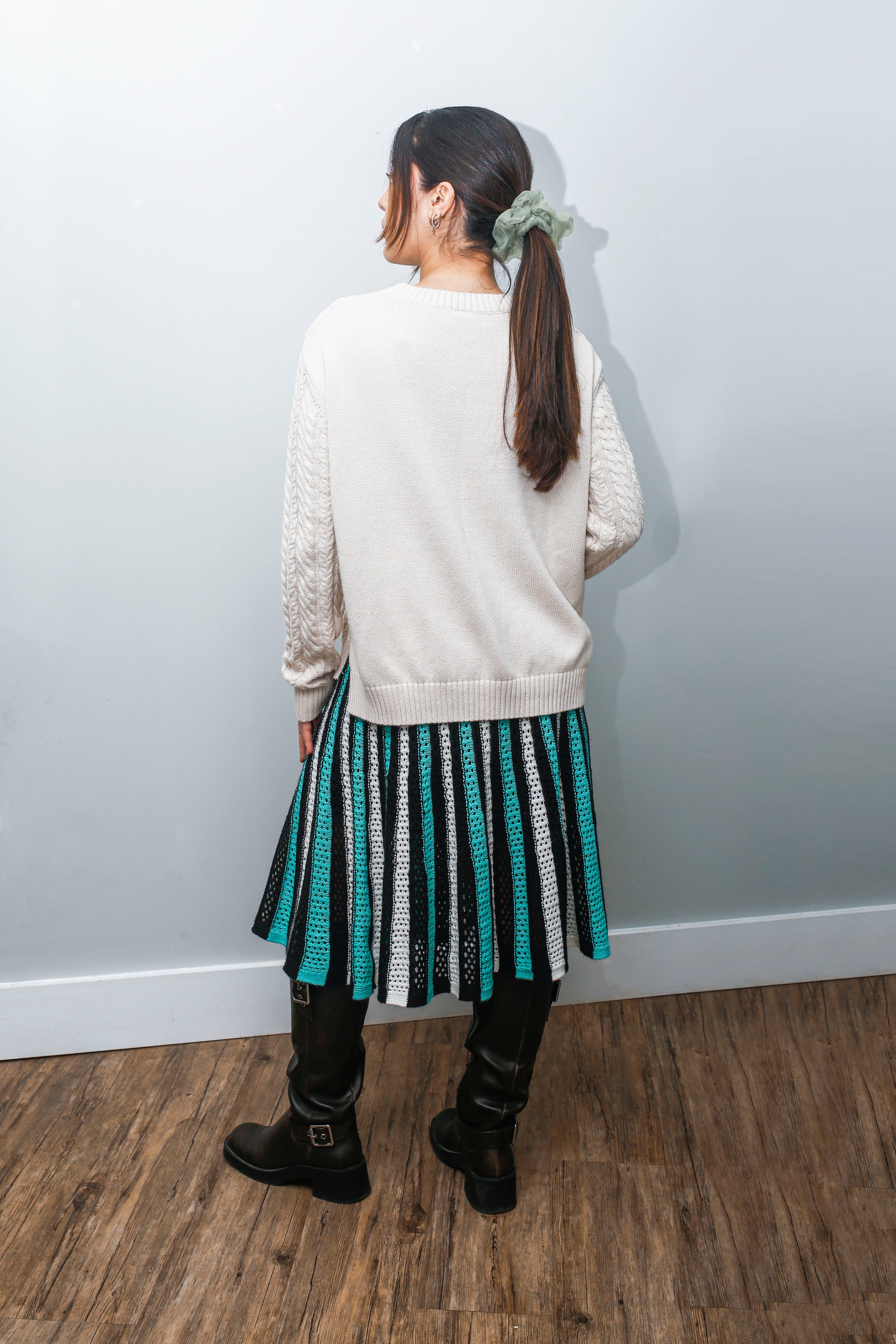 Cream Cable Knit Sweater