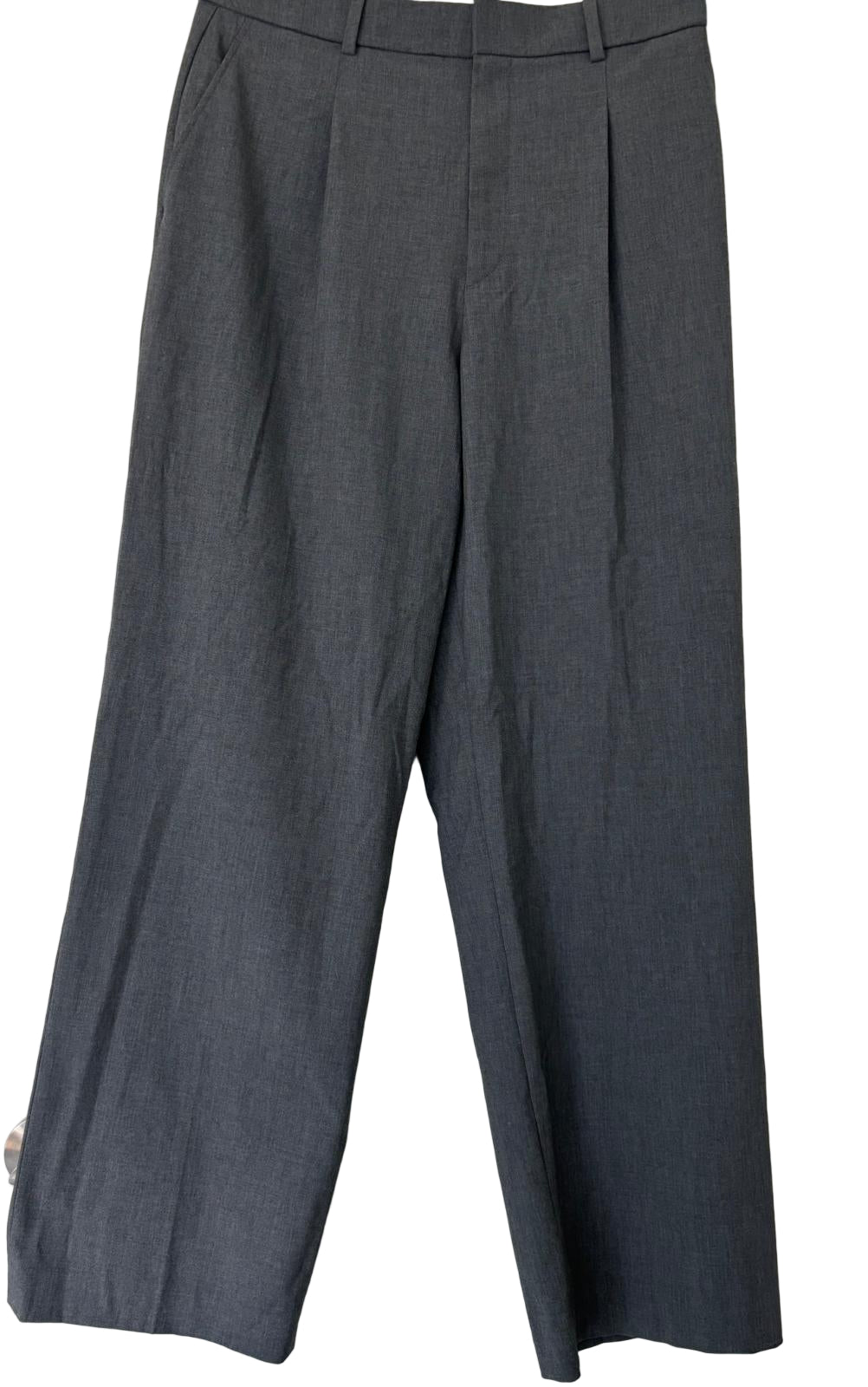 High-Waisted Wide-Leg Gray Pants – UNIQLO - size 10