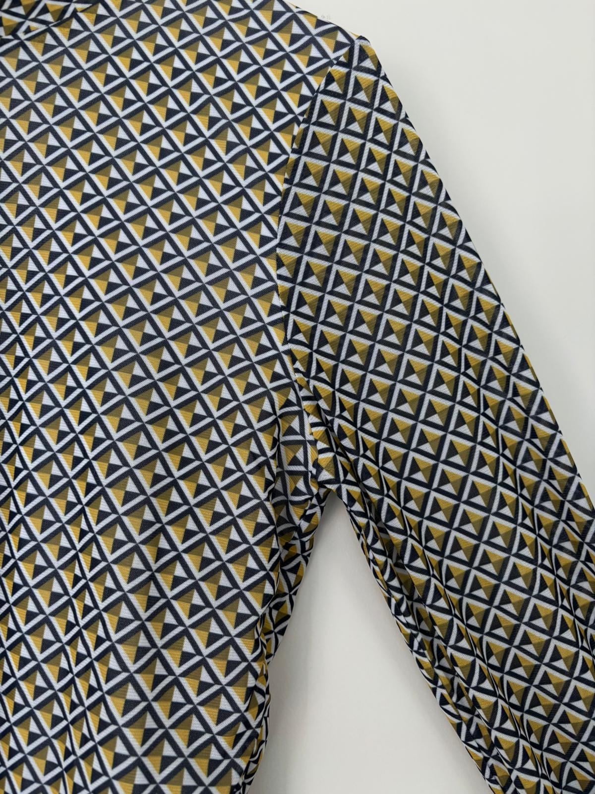 Long-sleeve shirt with geometric pattern - Size L