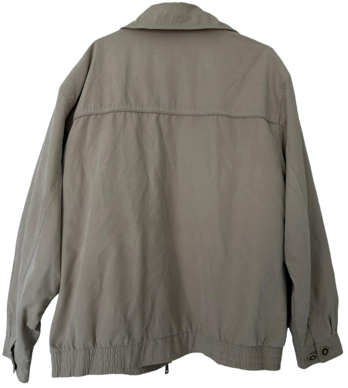 Saxon Winter Beige Bomber Jacket  Size XL Collared Elastic Waist