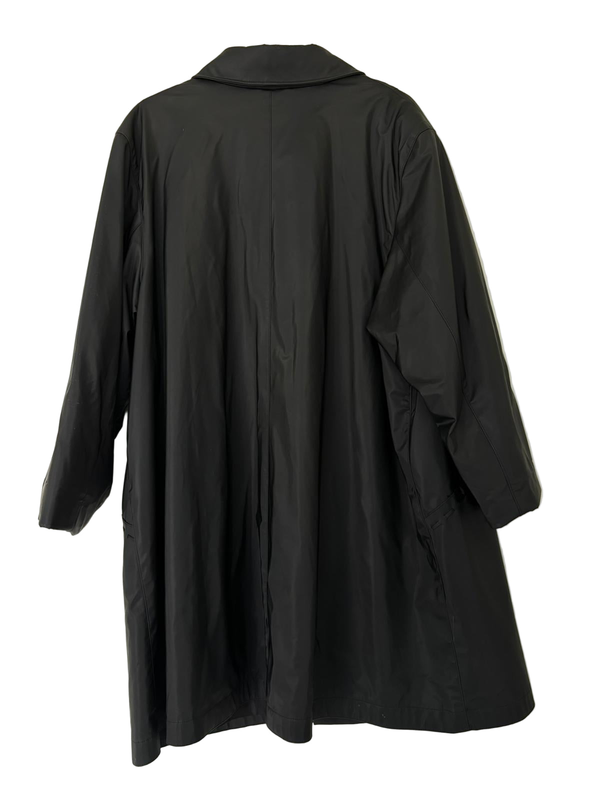 Vintage 90s Black A-line Coat - Apropos - 1X - Water Resistant